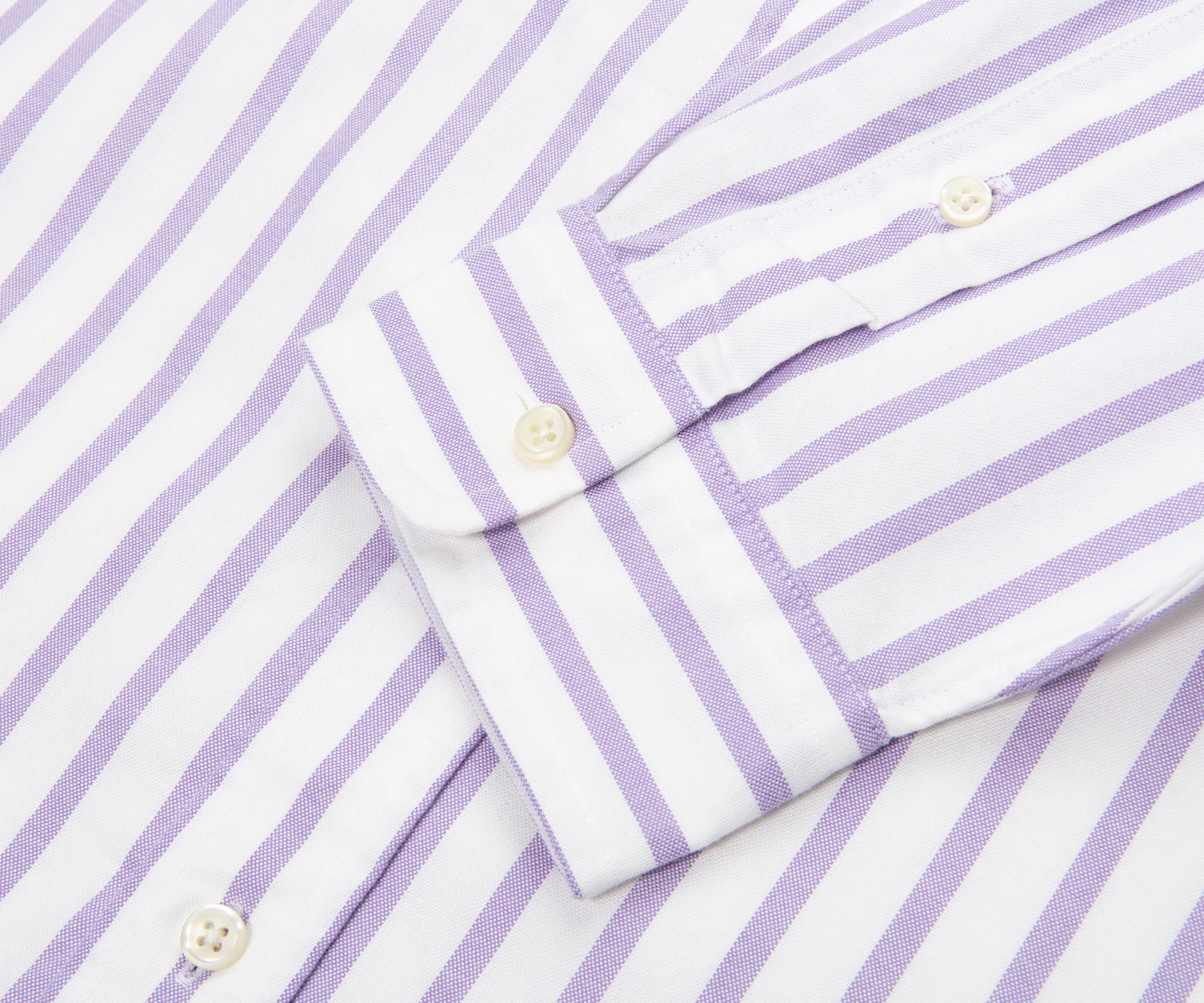 Ralph Lauren Lilac/White Striped Oxford Slim Fit Shirt - Image 5