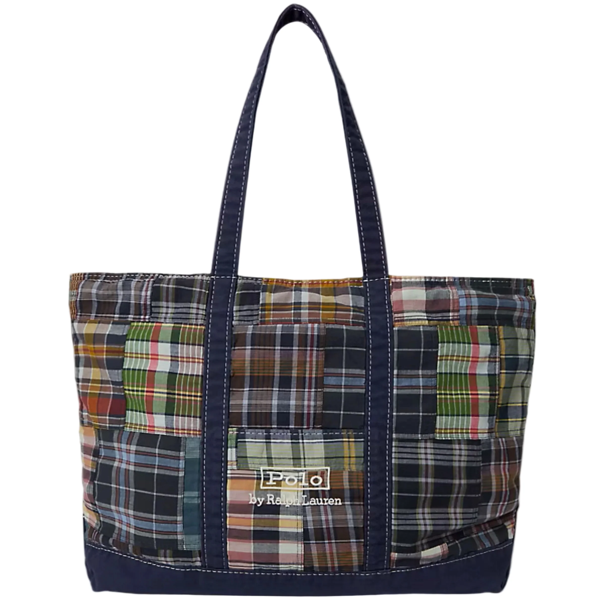 Ralph Lauren Multi Patchwork Madras Tote Bag