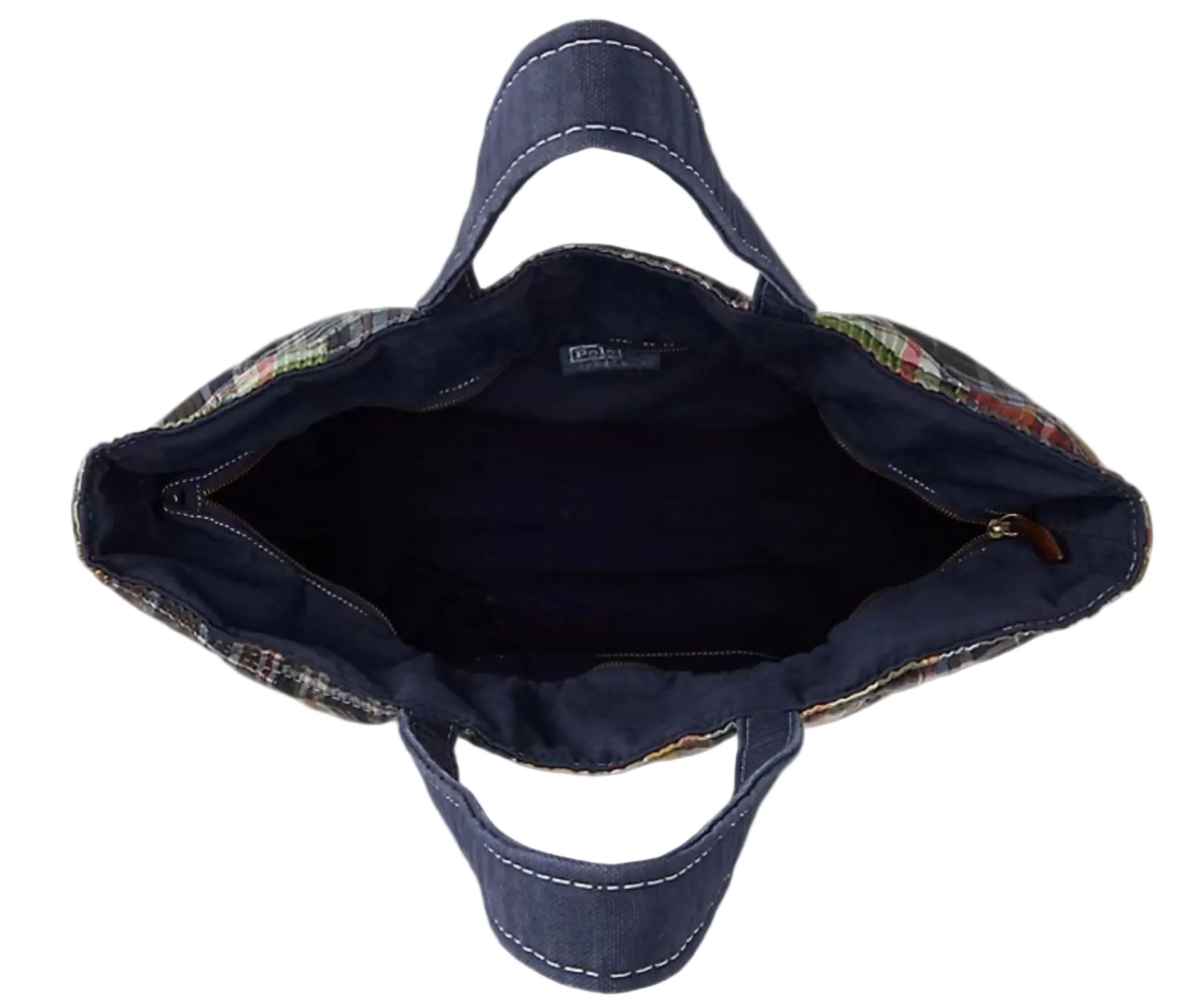 Ralph Lauren Multi Patchwork Madras Tote Bag - Image 3