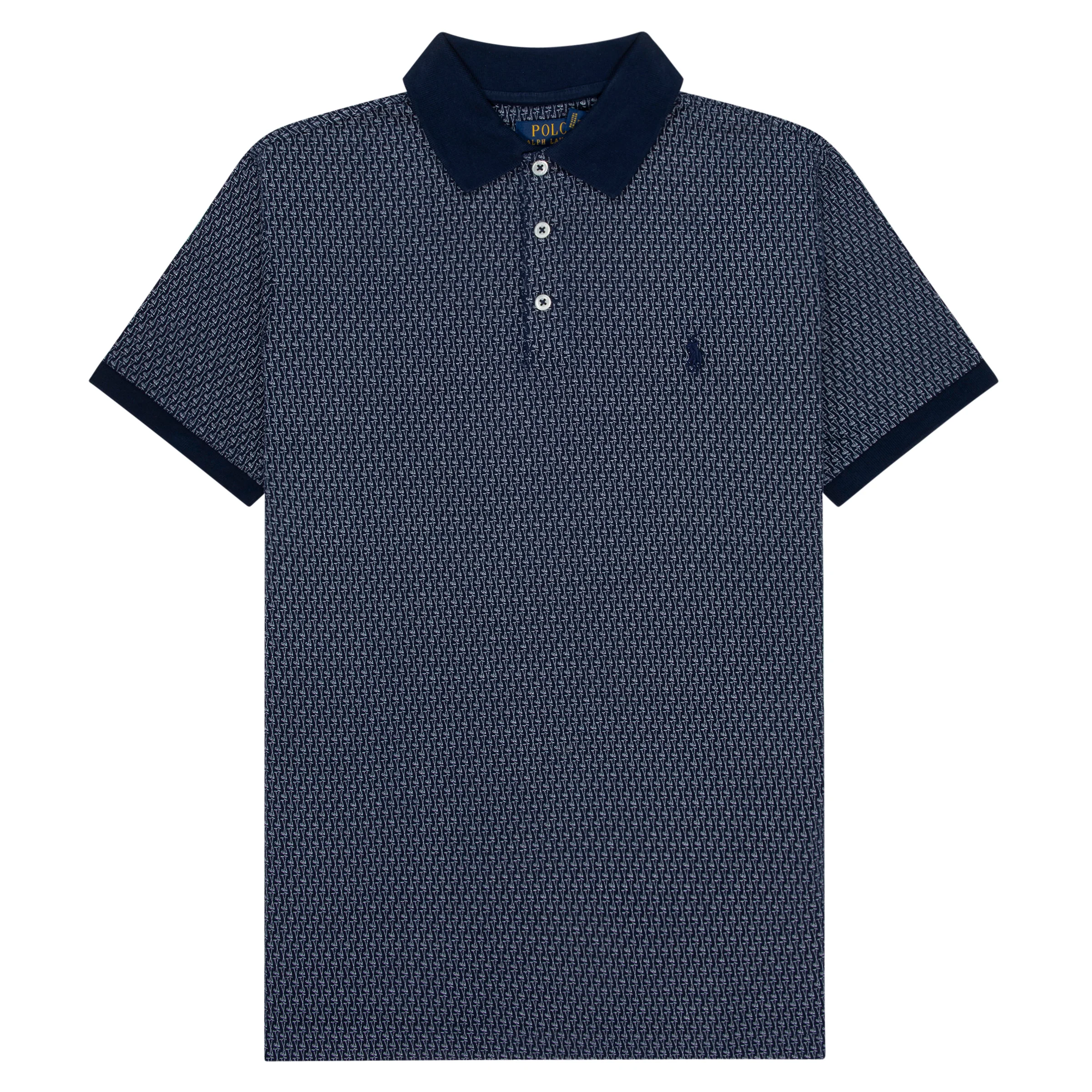 Ralph Lauren Navy Clubs Logo Printed Polo