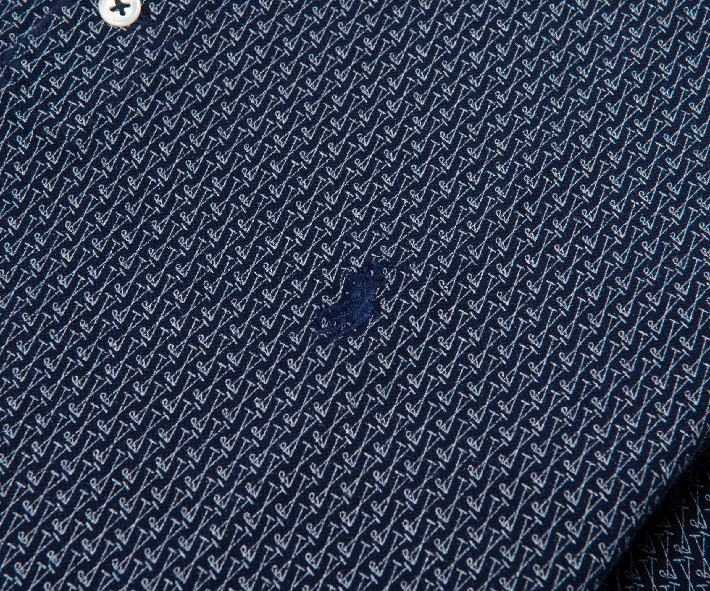 Ralph Lauren Navy Clubs Logo Printed Polo - Image 3
