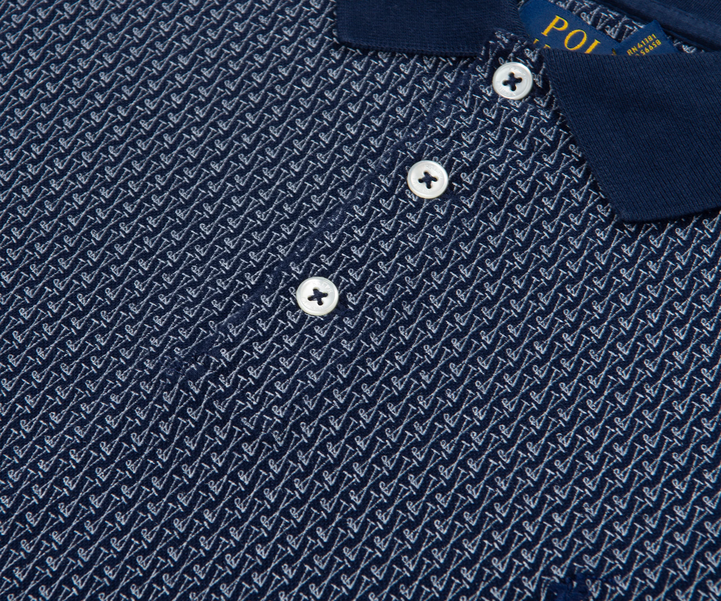 Ralph Lauren Navy Clubs Logo Printed Polo - Image 4