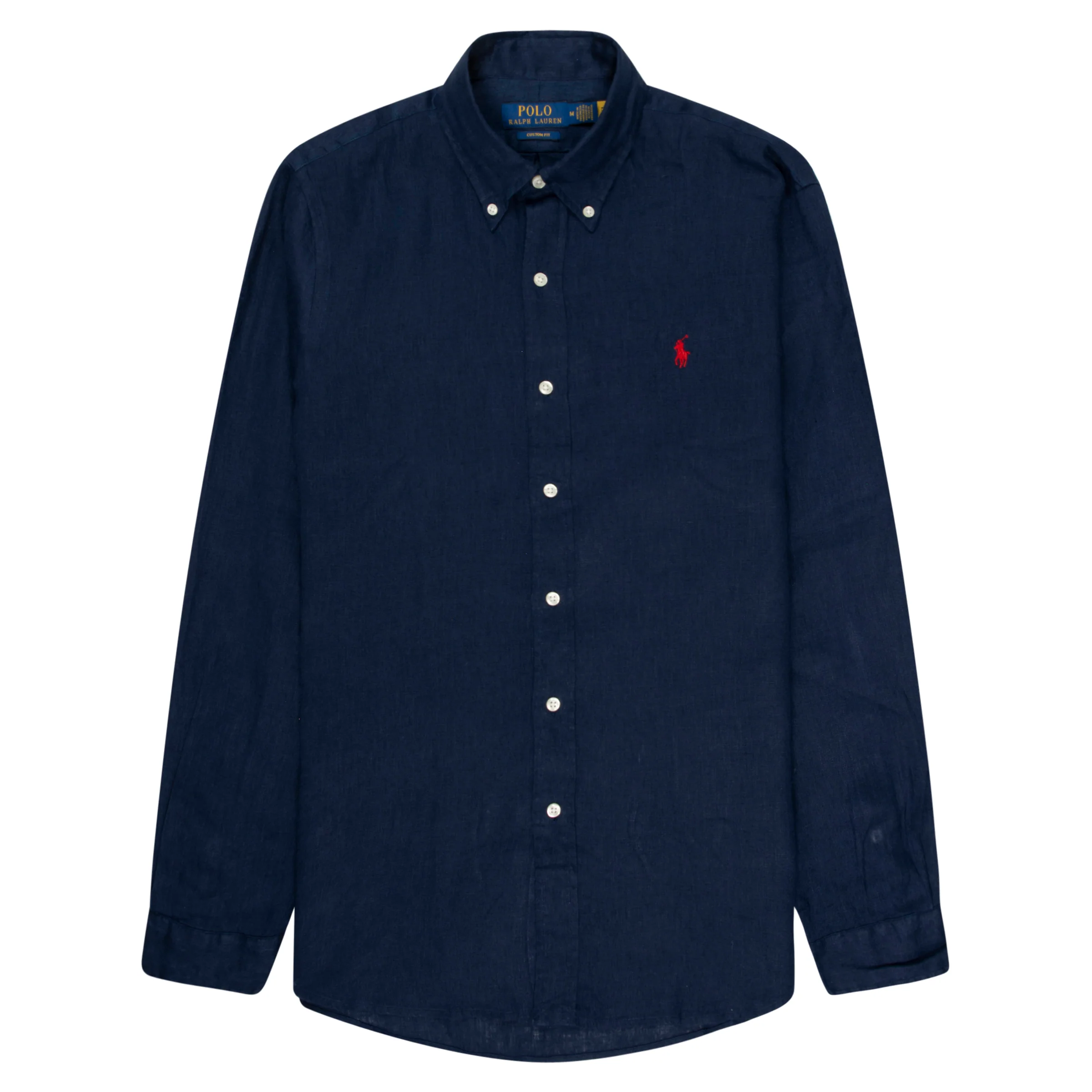 Ralph Lauren Navy Custom Fit Linen Shirt