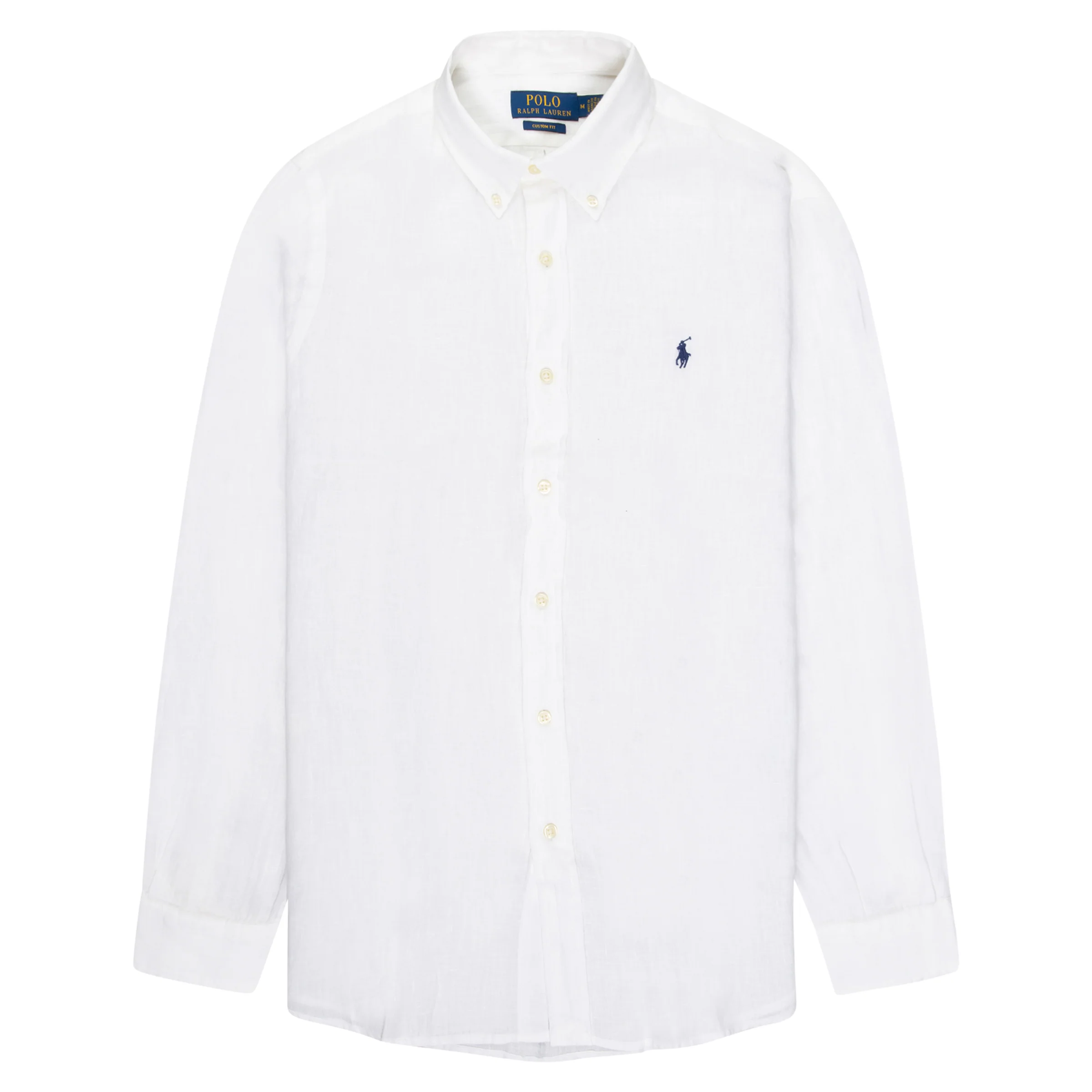 Ralph Lauren White Custom Fit Linen Shirt