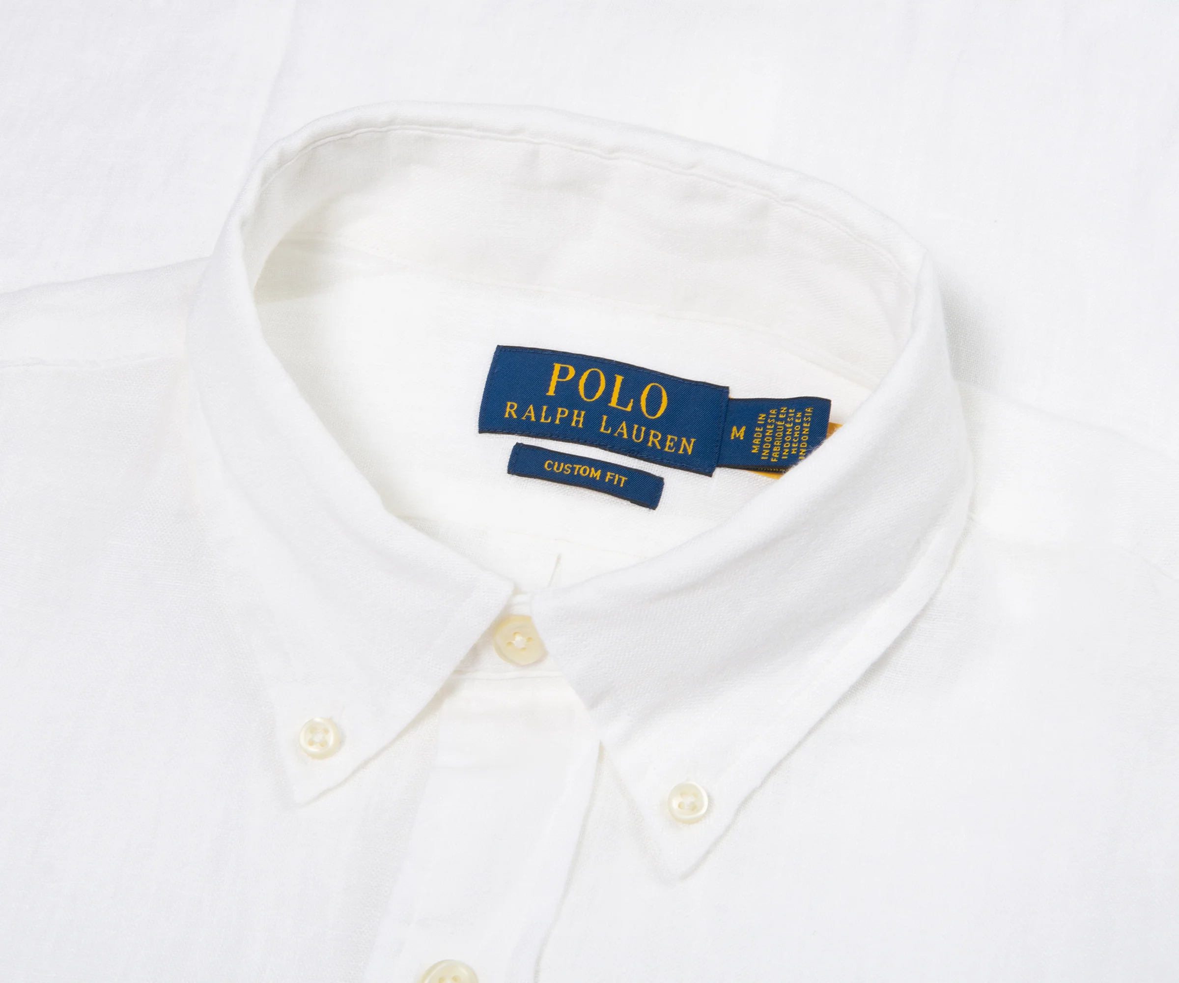 Ralph Lauren White Custom Fit Linen Shirt - Image 2