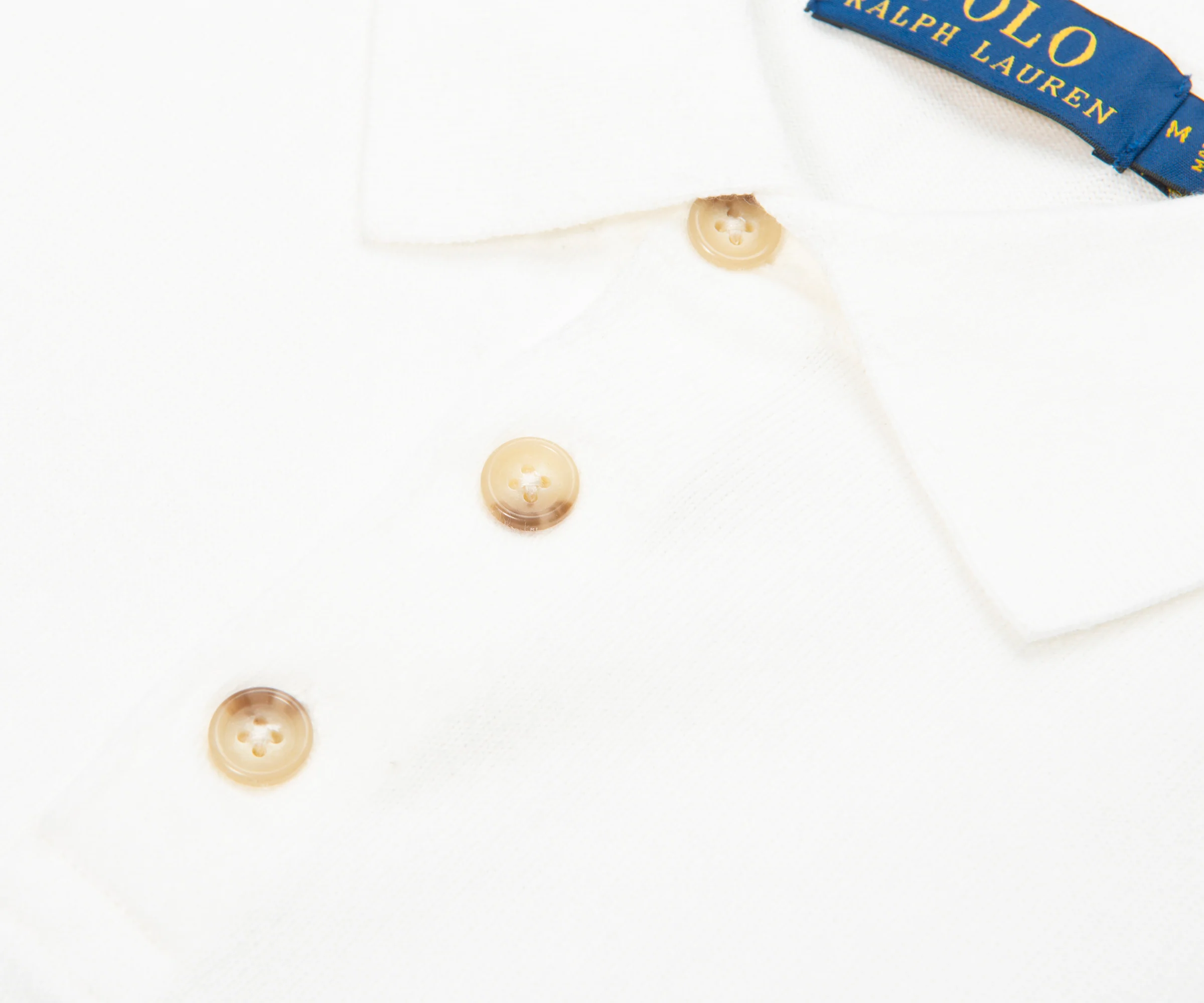 Ralph Lauren White Knitted Soft Polo - Image 3