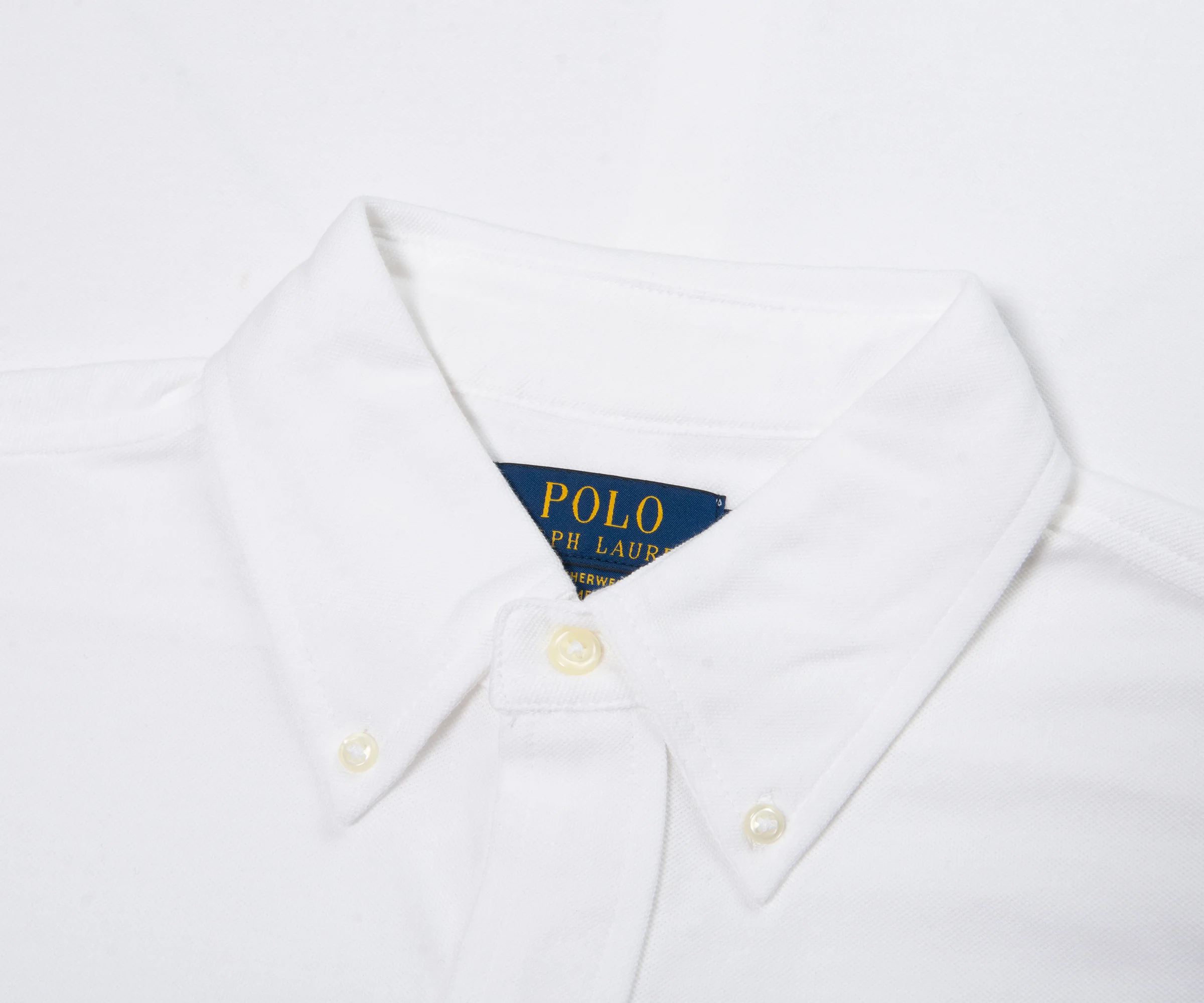 Ralph Lauren White SS Shirt In Feather Weight Mesh - Image 2