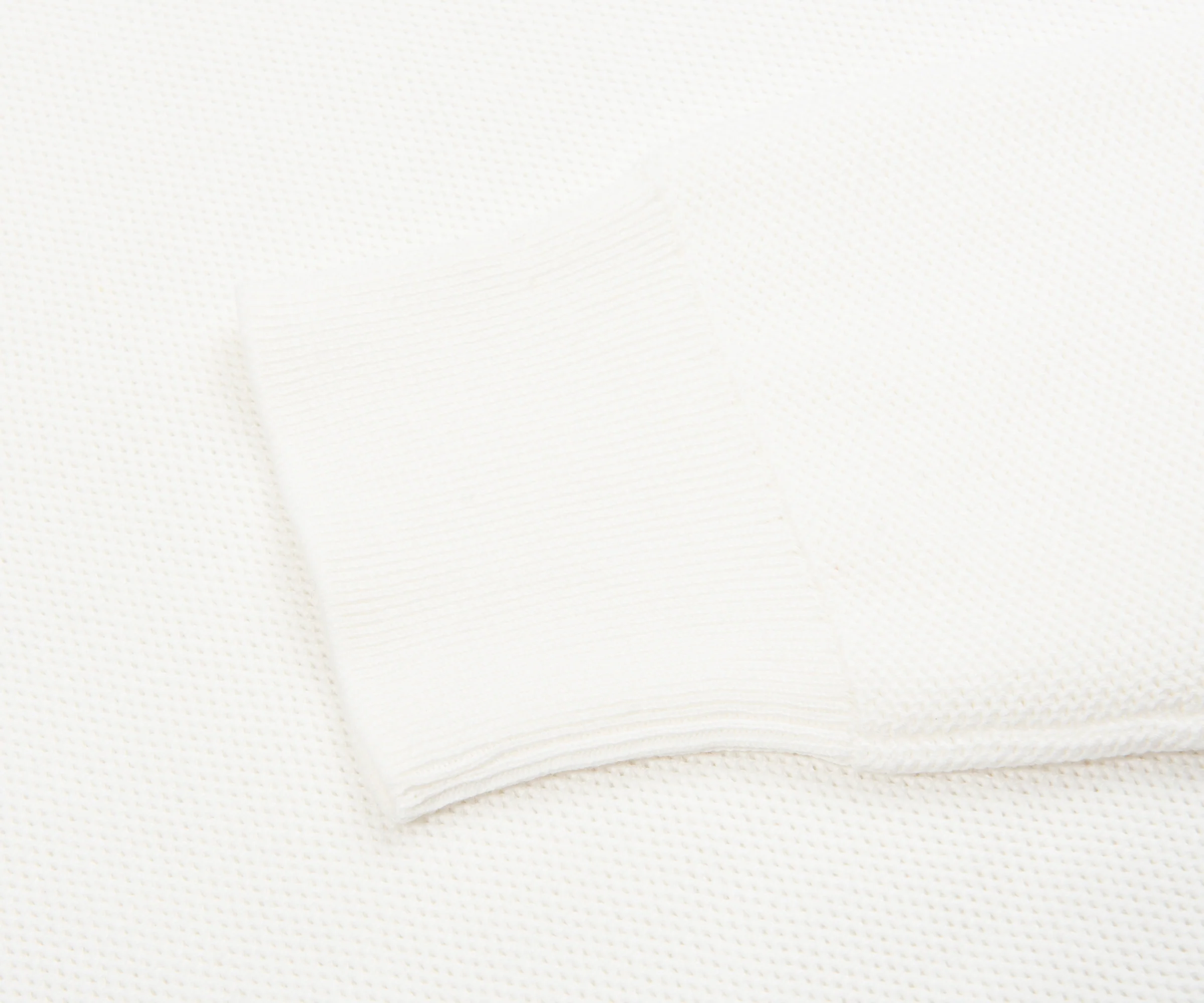 Ralph Lauren White Waffle Knit 1/4 Zip Sweater - Image 5
