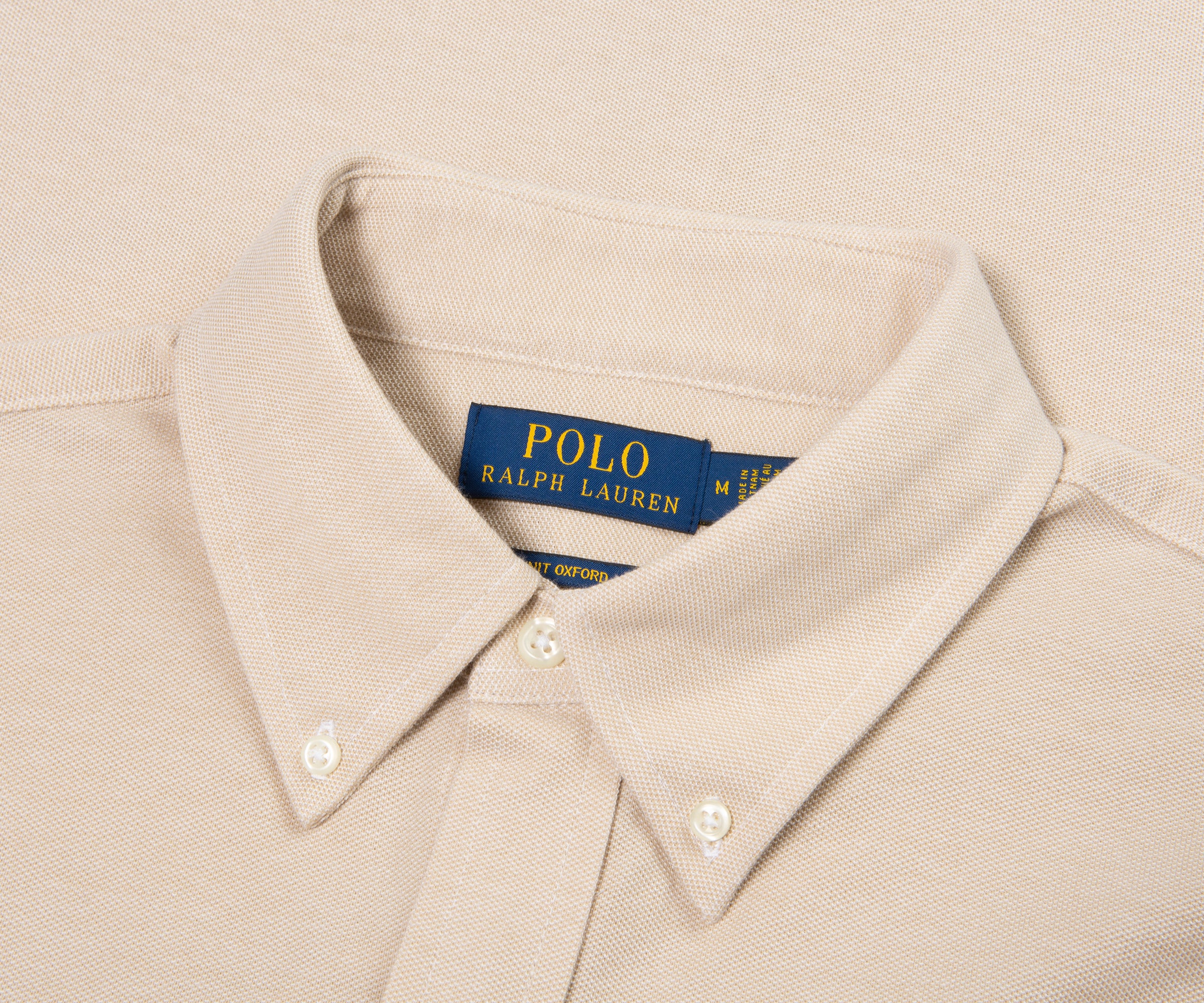 Ralph Lauren Beige Knit Oxford Shirt - Image 2