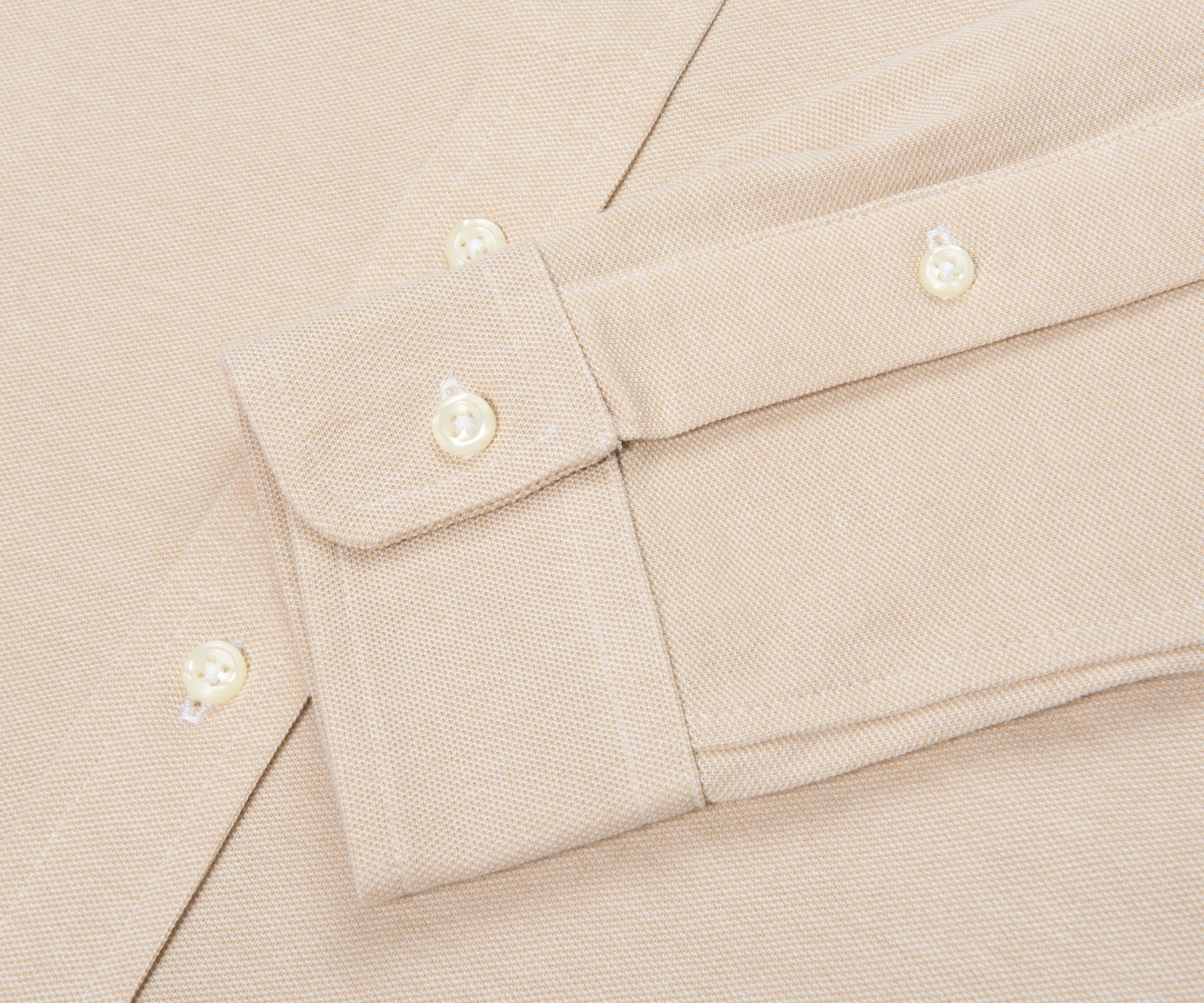 Ralph Lauren Beige Knit Oxford Shirt - Image 6
