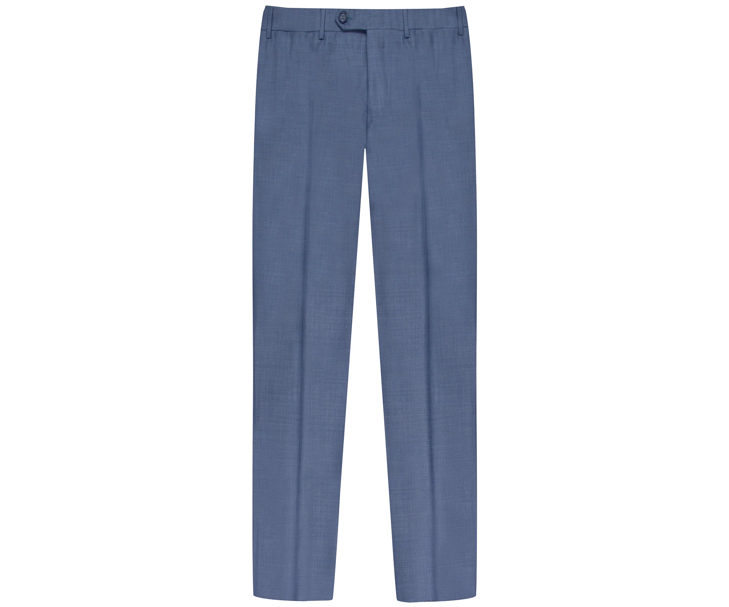 Canali Slim Fit Textured Wool 2 Button Suit Summer Blue - Image 4