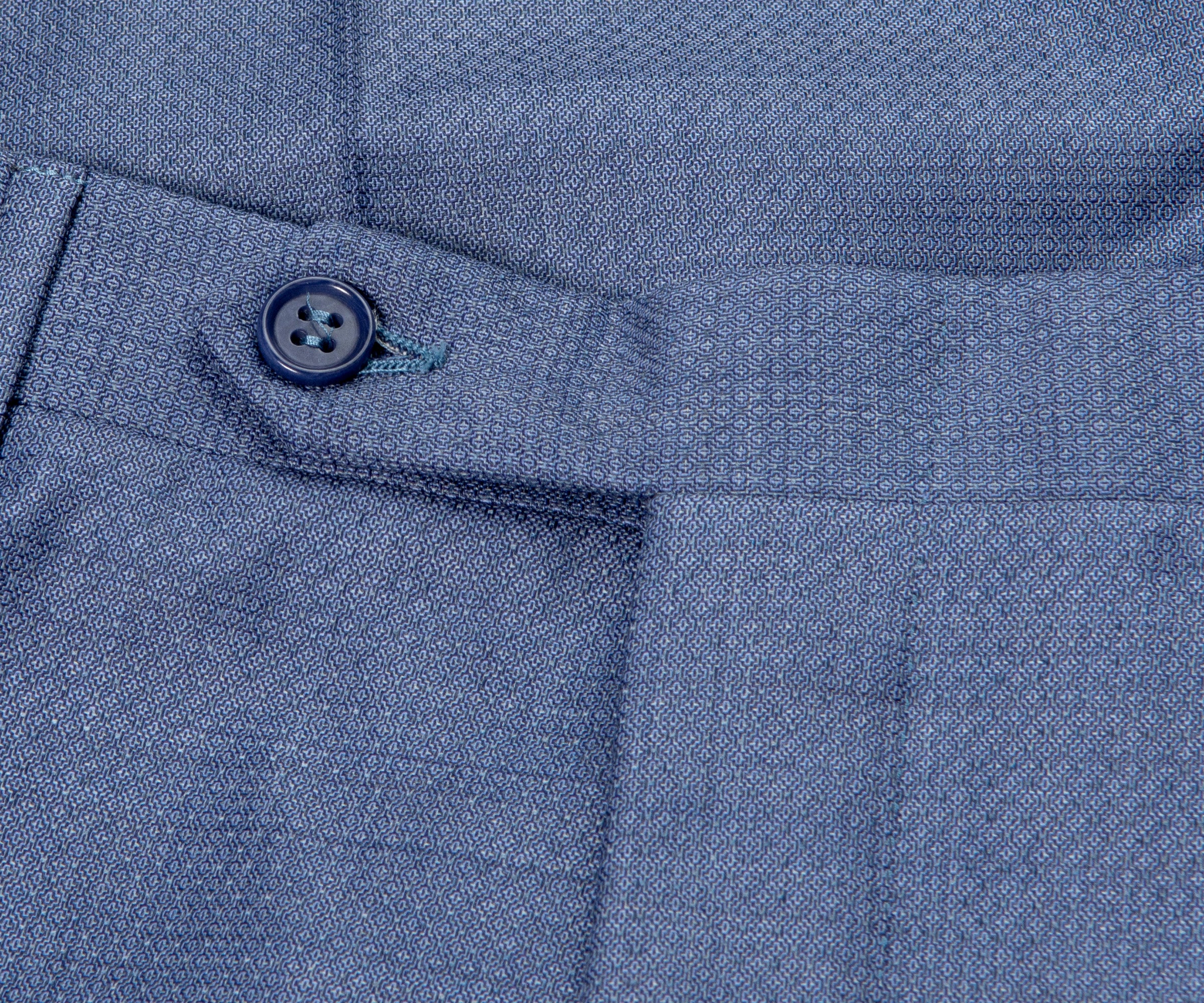 Canali Slim Fit Textured Wool 2 Button Suit Summer Blue - Image 5