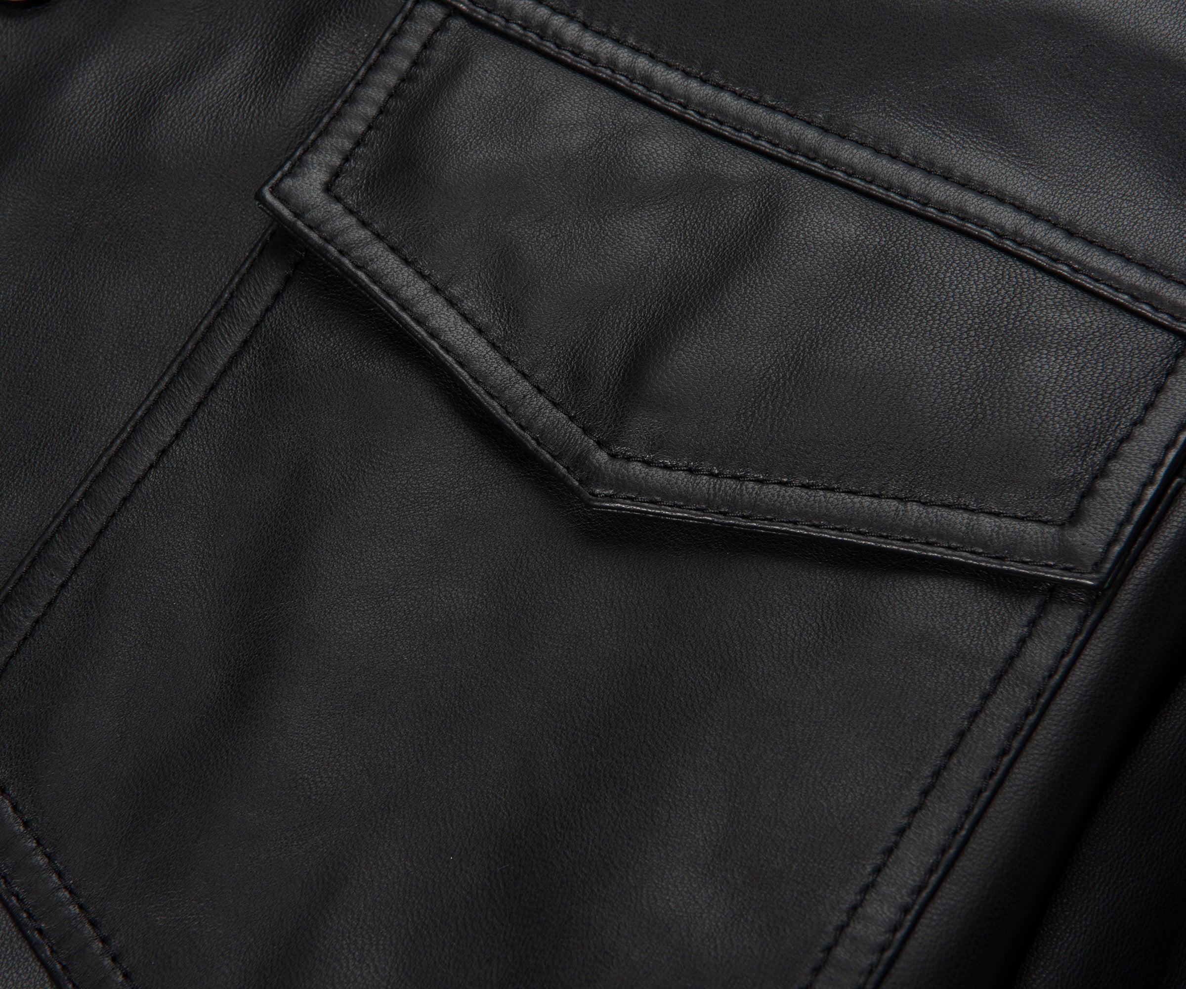 Armani Black Soft Leather 4 Pocket Jacket - Image 3