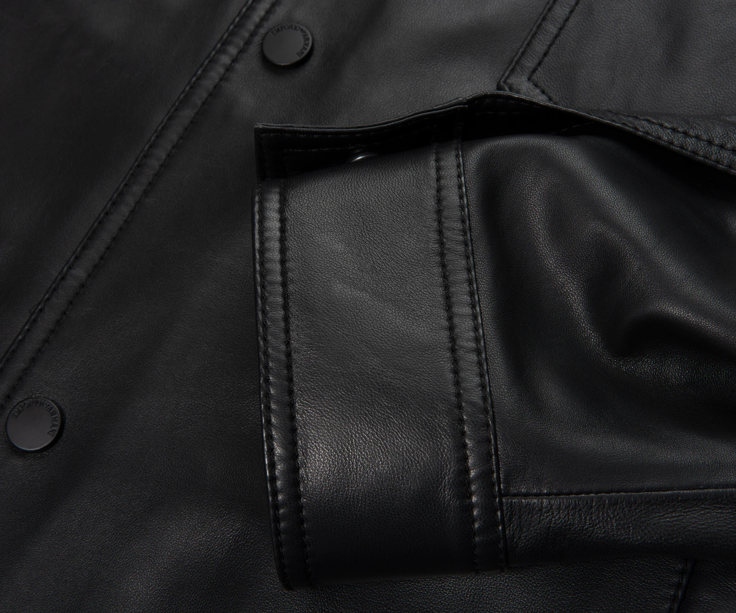 Armani Black Soft Leather 4 Pocket Jacket - Image 6