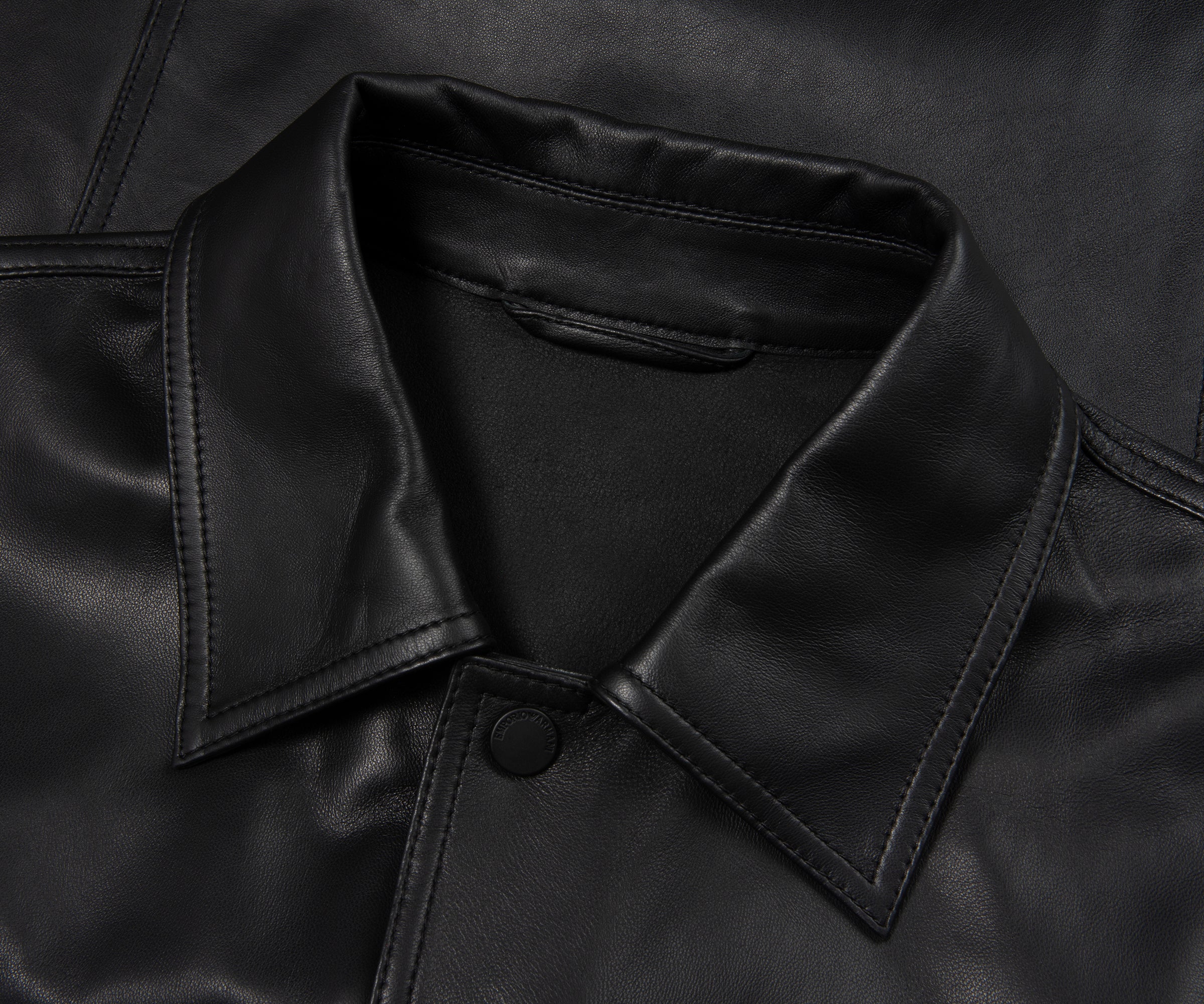 Armani Black Soft Leather 4 Pocket Jacket - Image 7