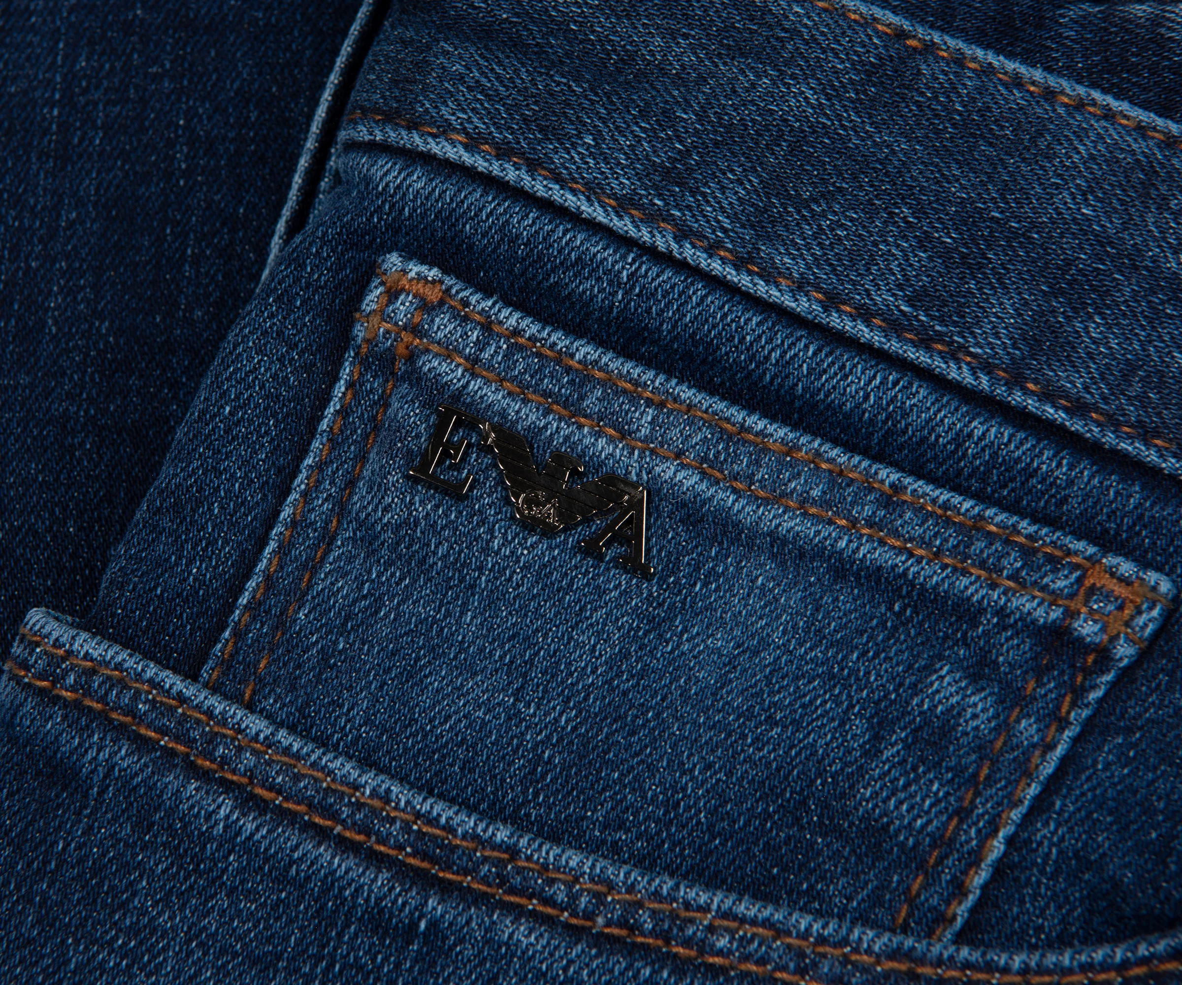 Armani J06 Mid Blue Slim Fit Jeans - Image 3
