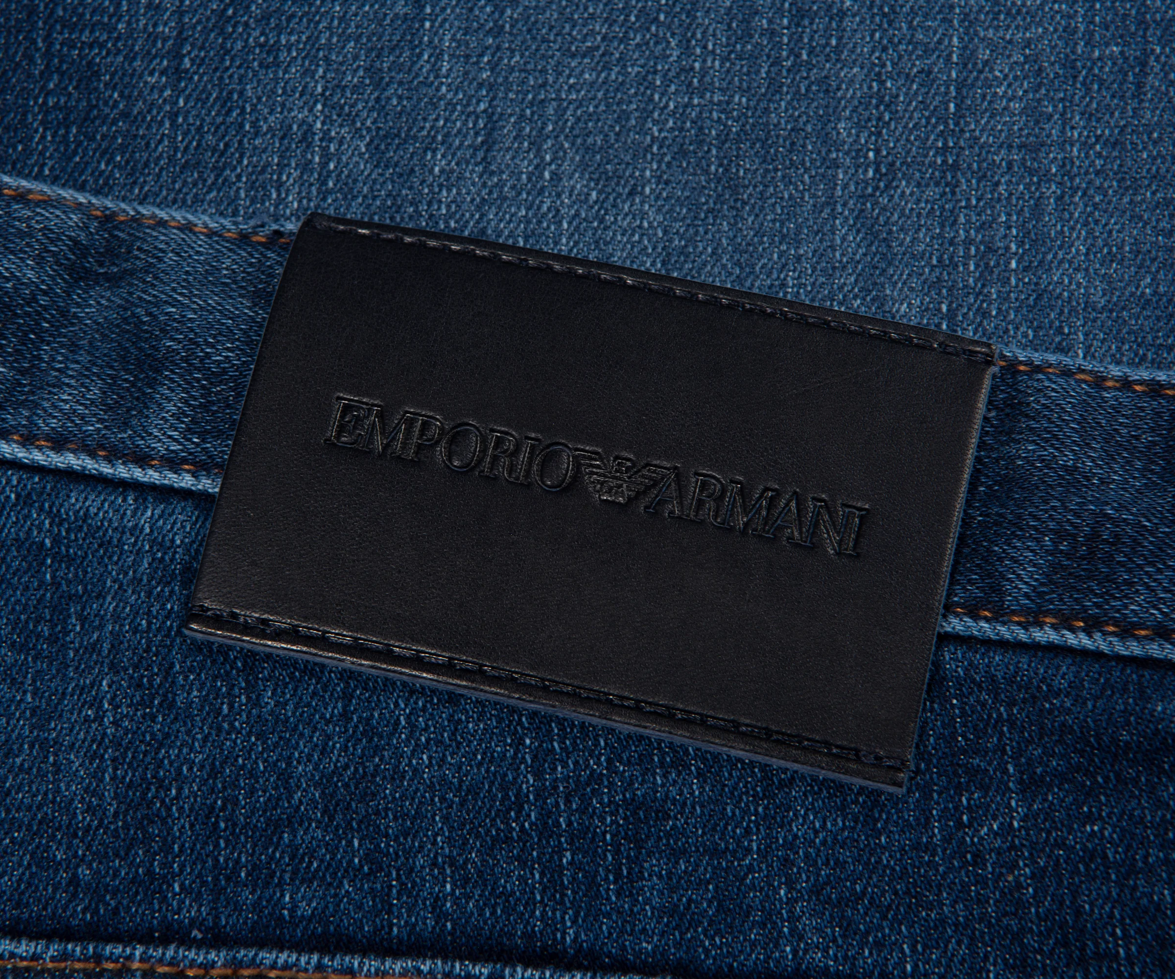 Armani J06 Mid Blue Slim Fit Jeans - Image 4