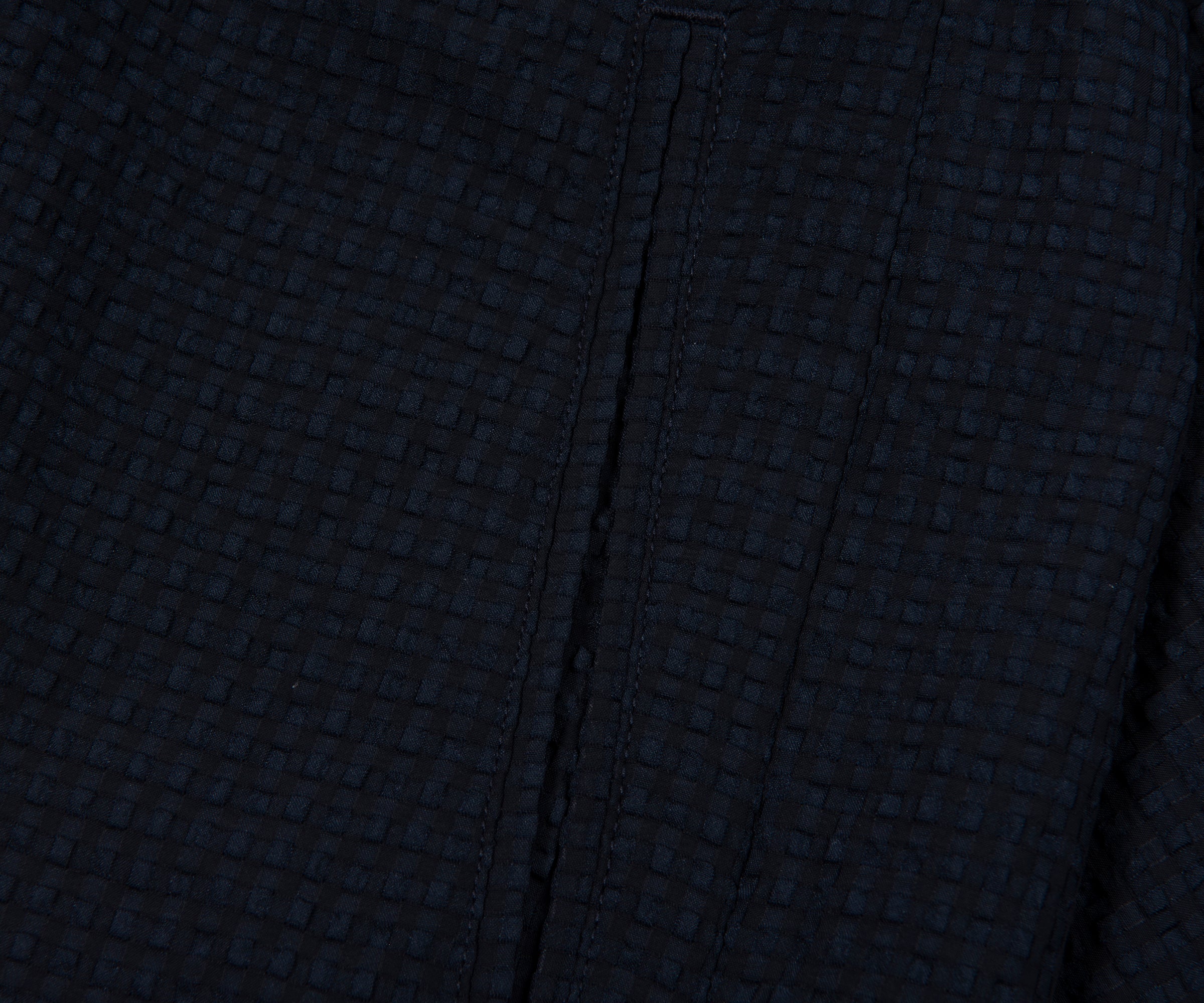 Armani Navy Icon Checkered Crimp Shorts - Image 4