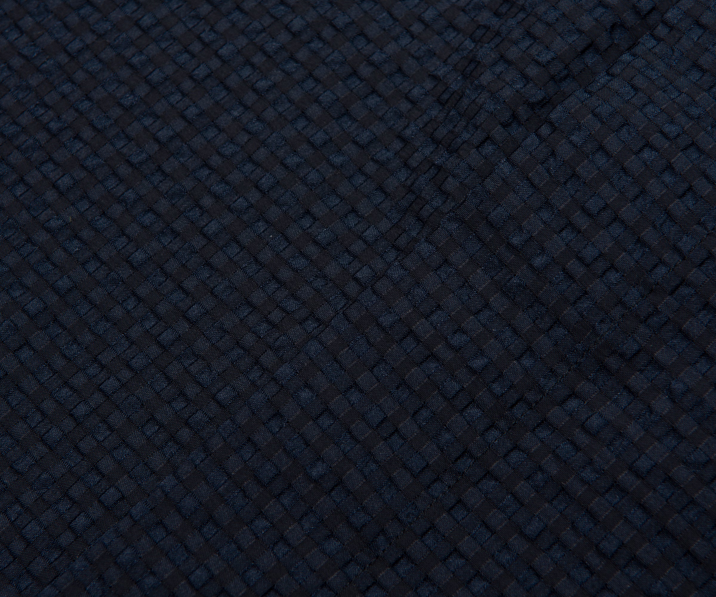 Armani Navy Icon Checkered Crimp SS Shirt - Image 3