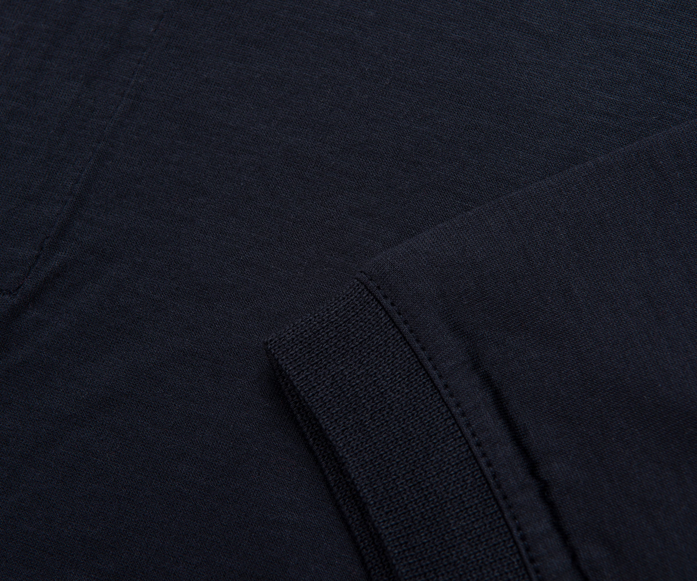 Armani Navy Travel Essential Zip Polo - Image 4