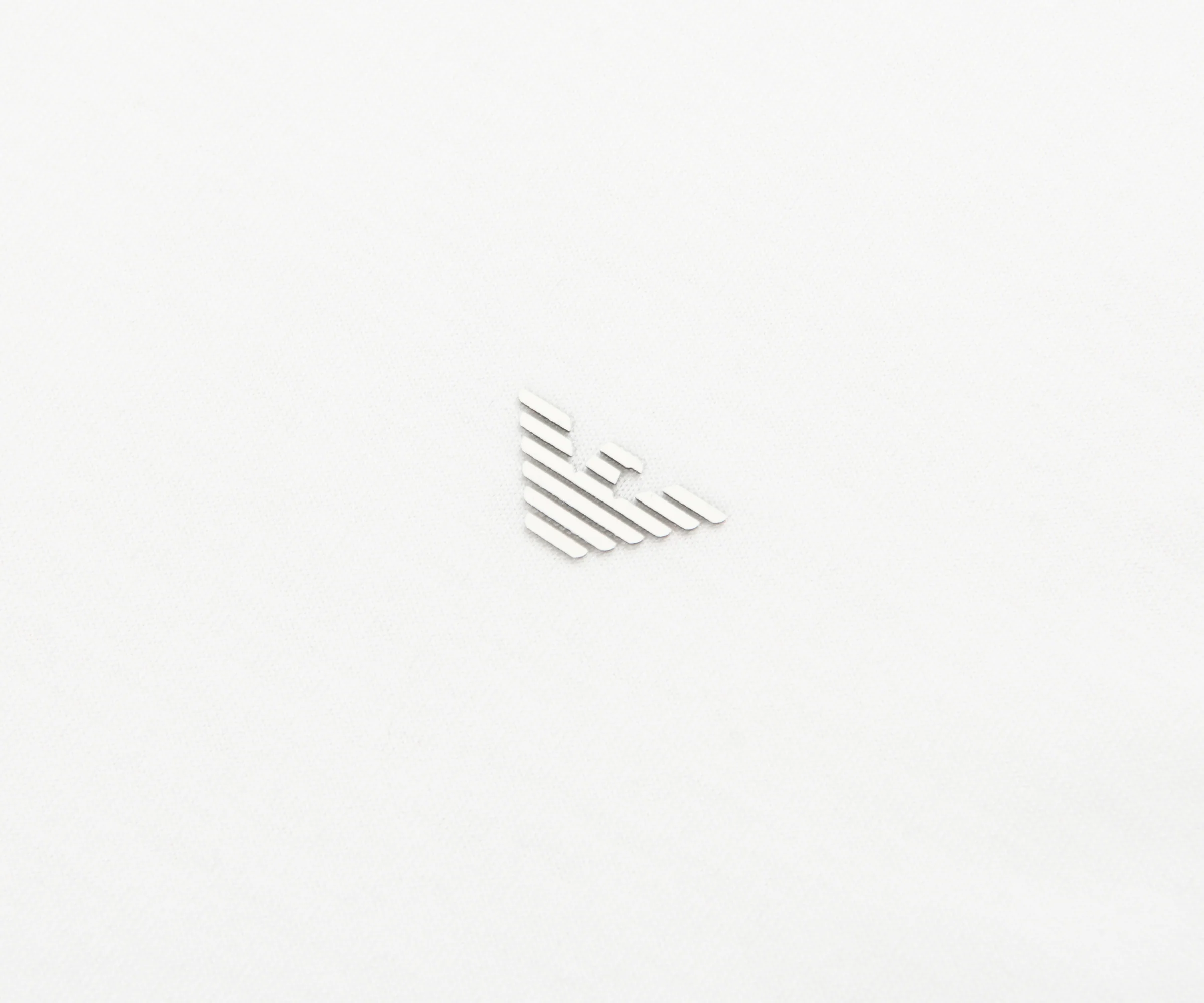 Armani White Travel Essential Zip Polo - Image 4