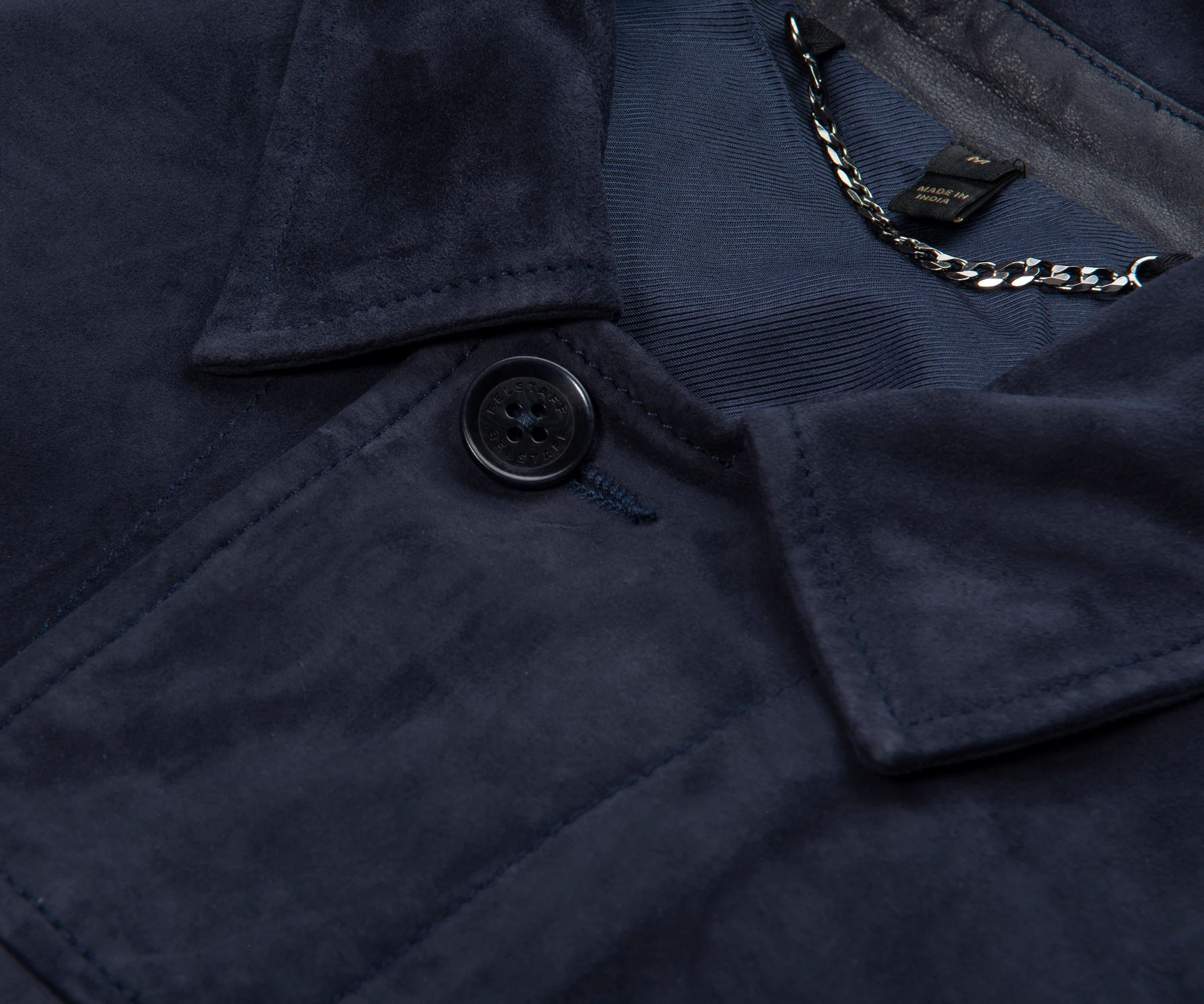 Belstaff Dark Ink Waymark Flyweight Suede Overshirt - Image 3