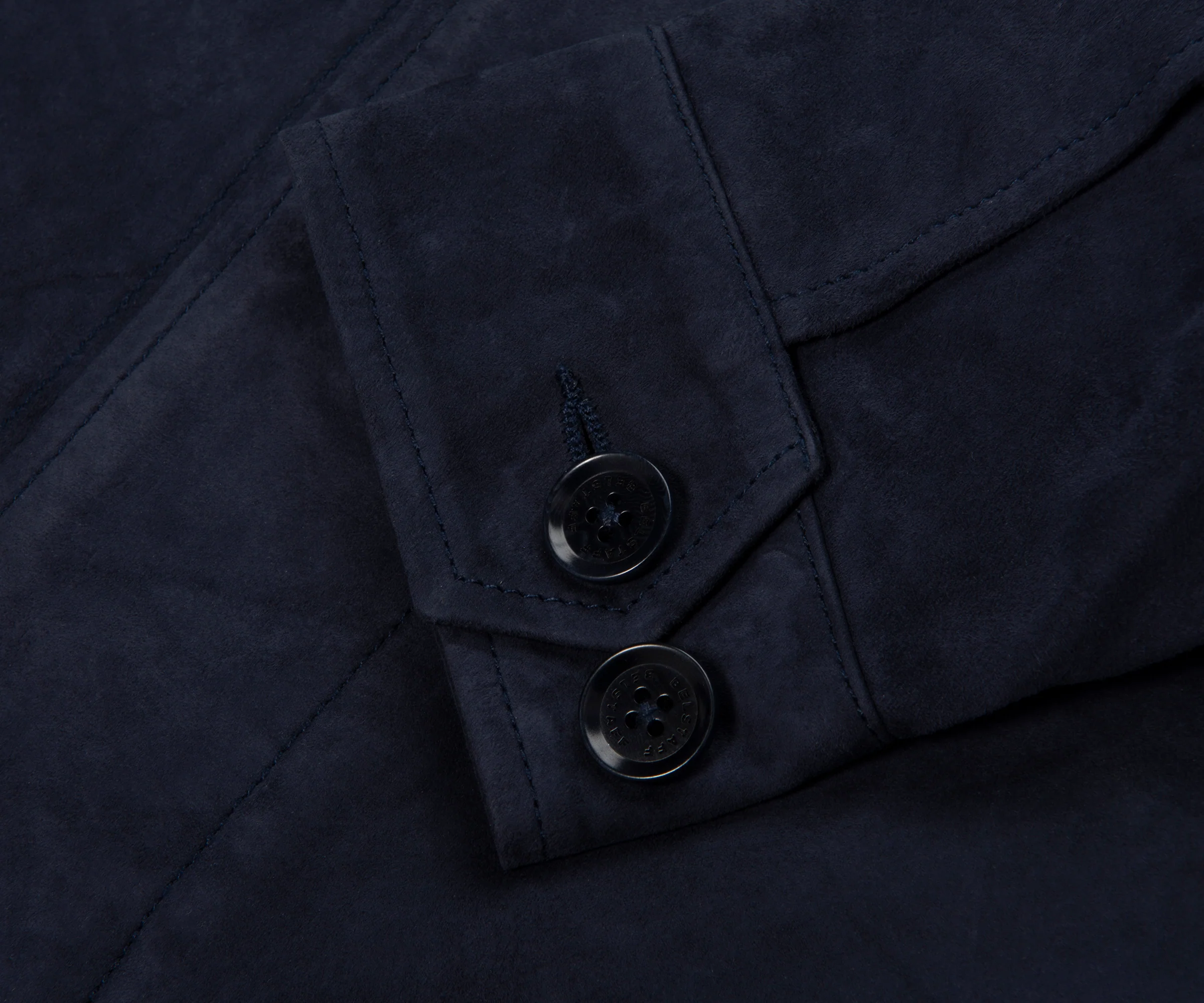 Belstaff Dark Ink Waymark Flyweight Suede Overshirt - Image 5