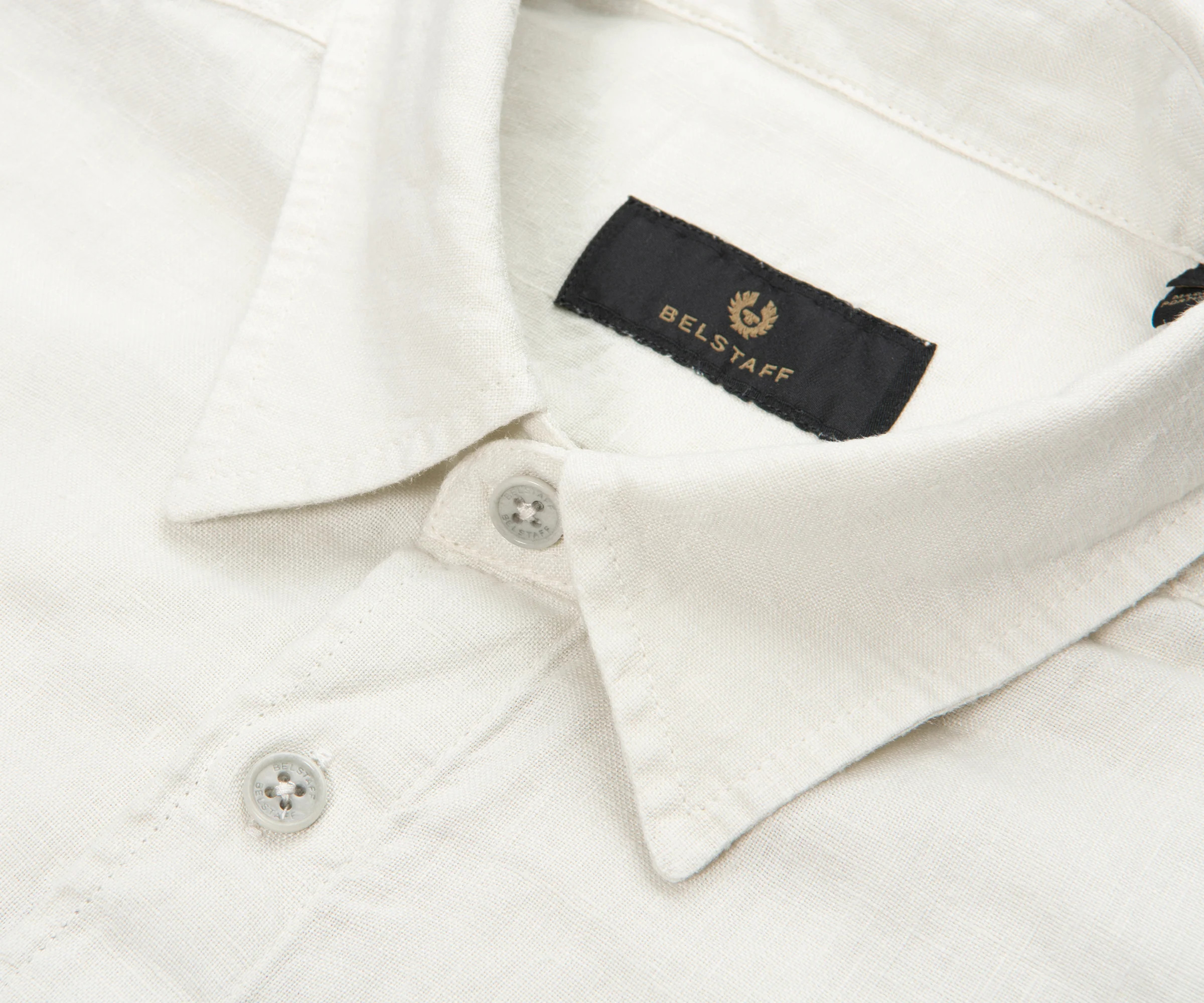 Belstaff Silver Birch Scale SS Linen Shirt - Image 3
