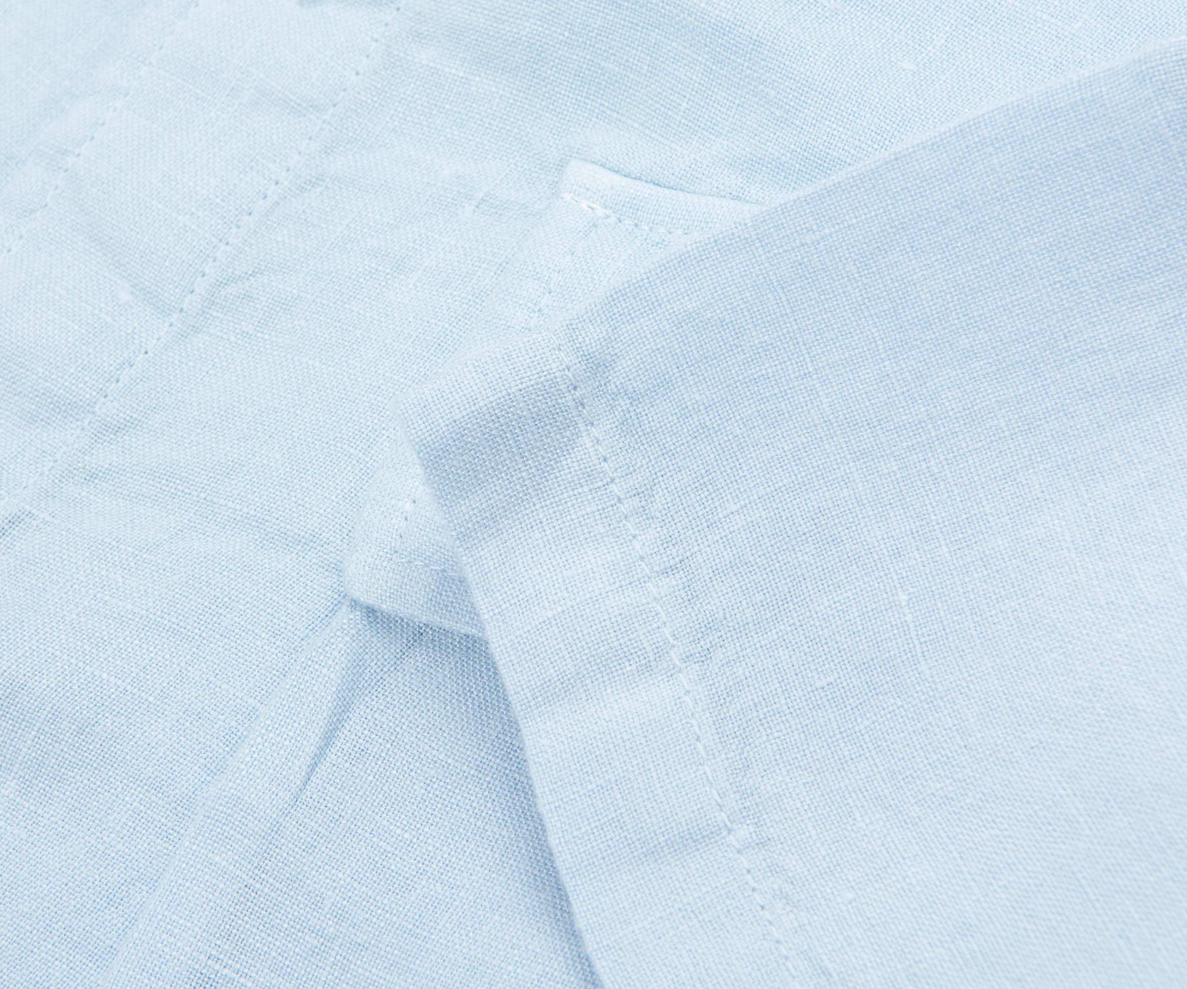Belstaff Sky Blue Scale SS Linen Shirt - Image 6