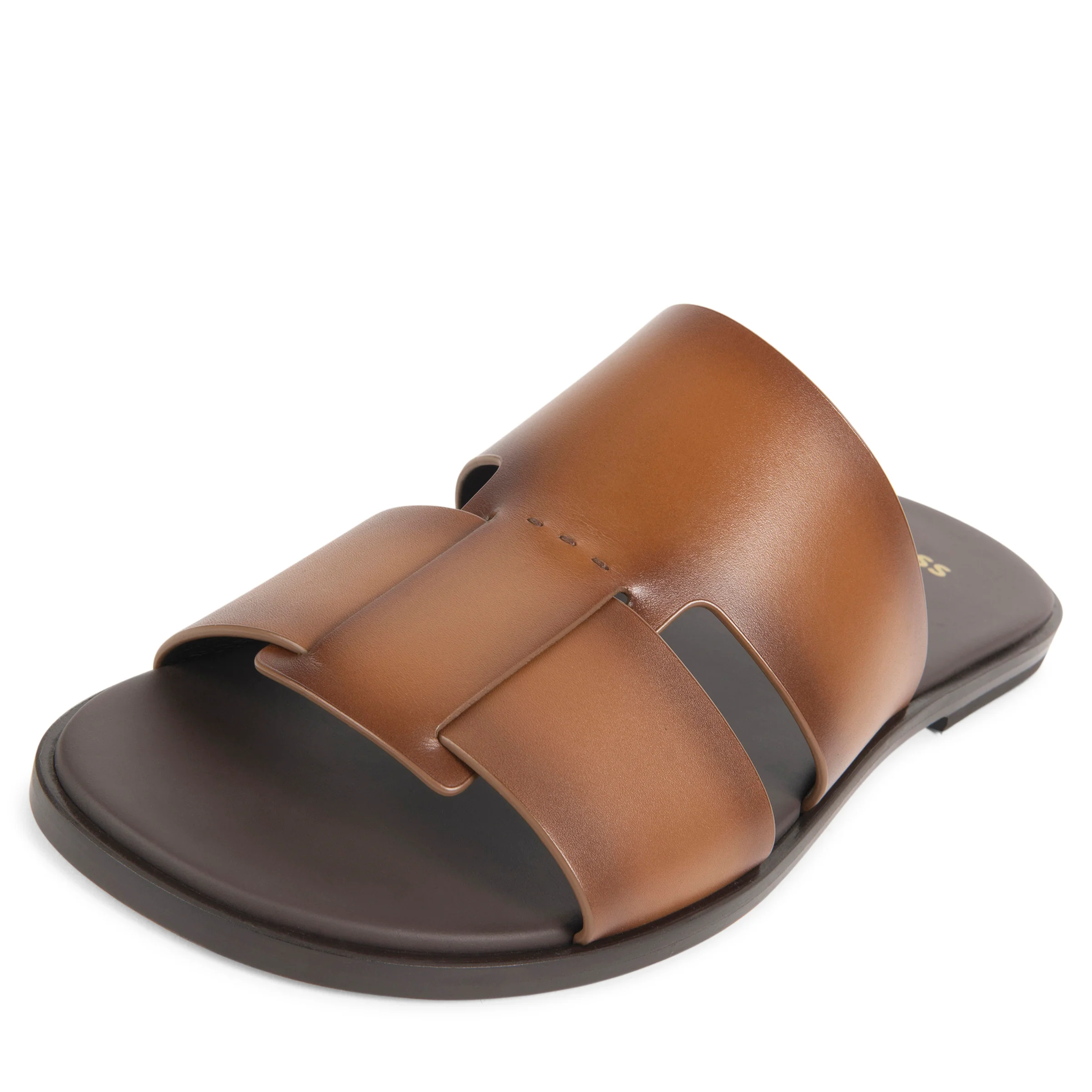 Boss Brown Kael Leather Sandals - Image 2