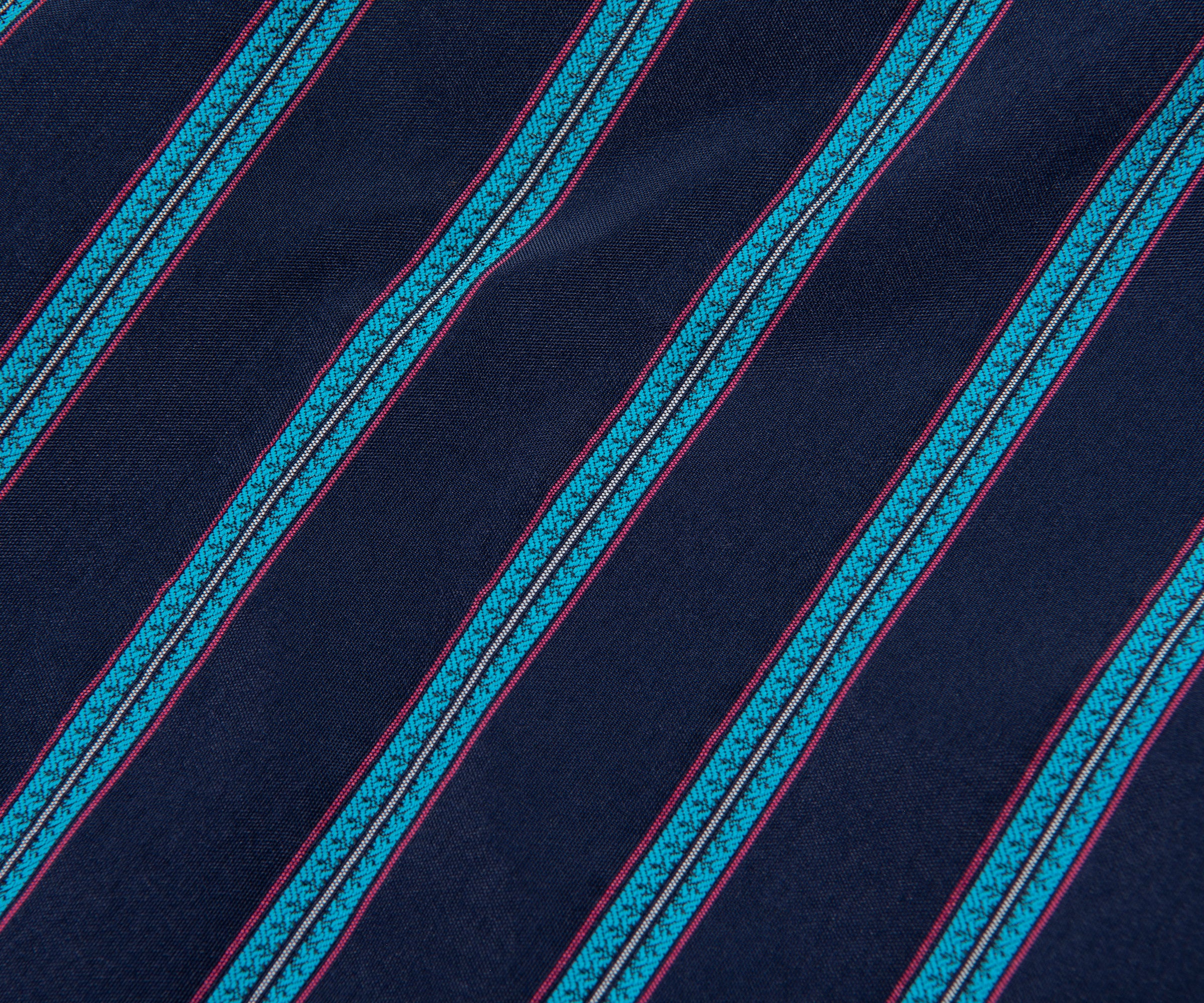 Boss Navy Sautner Pink Stripe Swim Shorts - Image 4