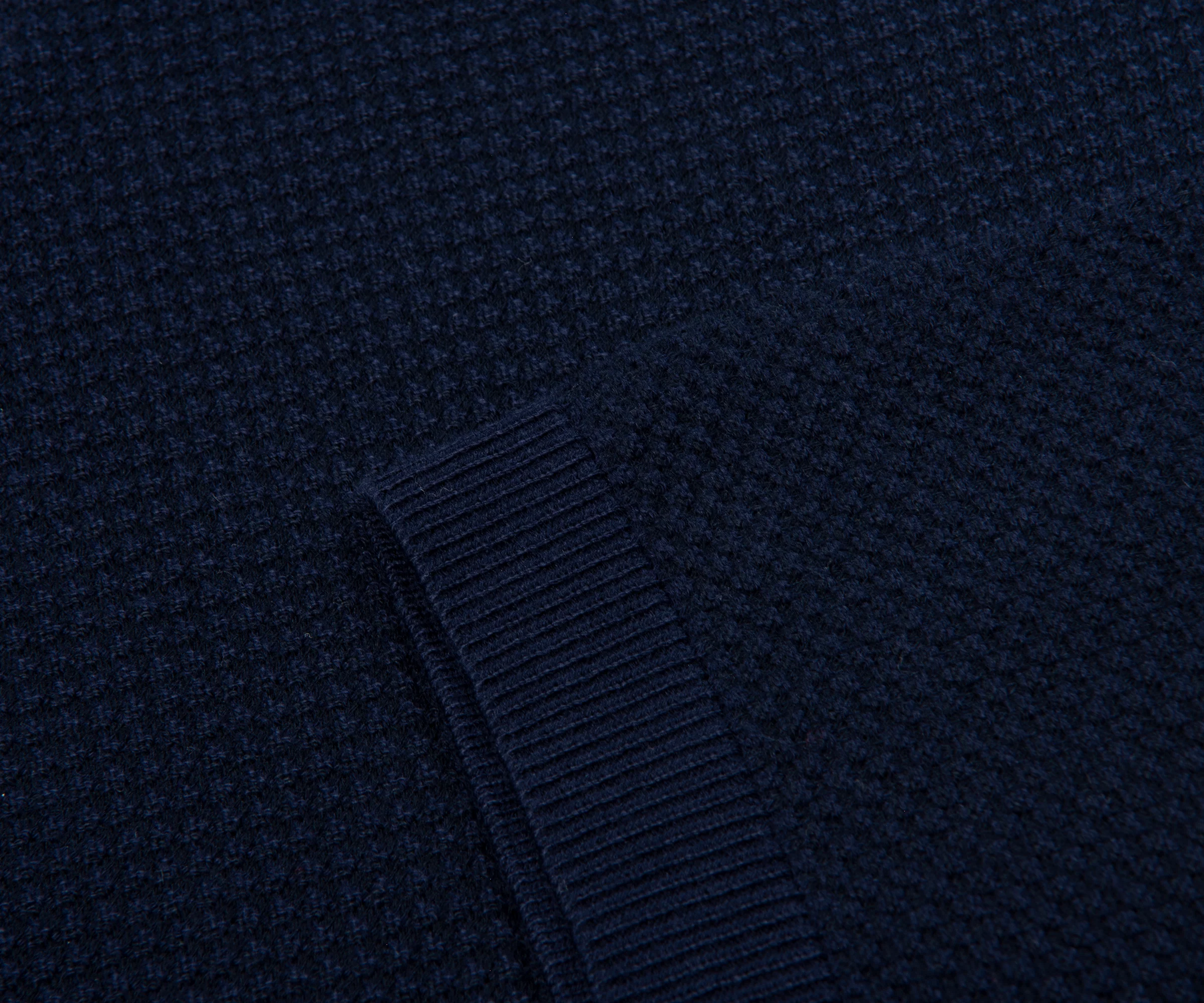 Canali Navy Micro-Structured Polo - Image 4