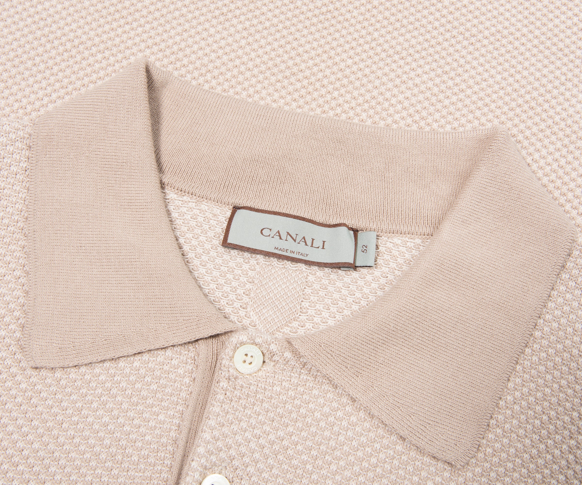 Canali Stone Micro-Structured Polo - Image 2