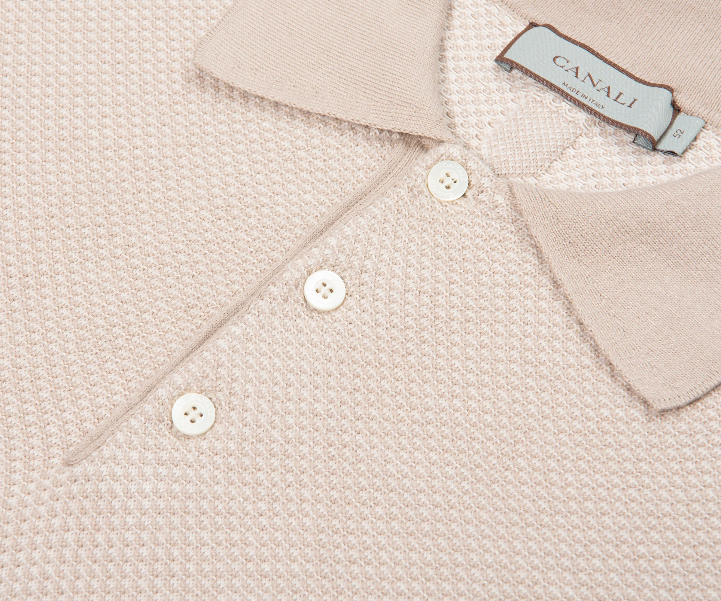 Canali Stone Micro-Structured Polo - Image 3