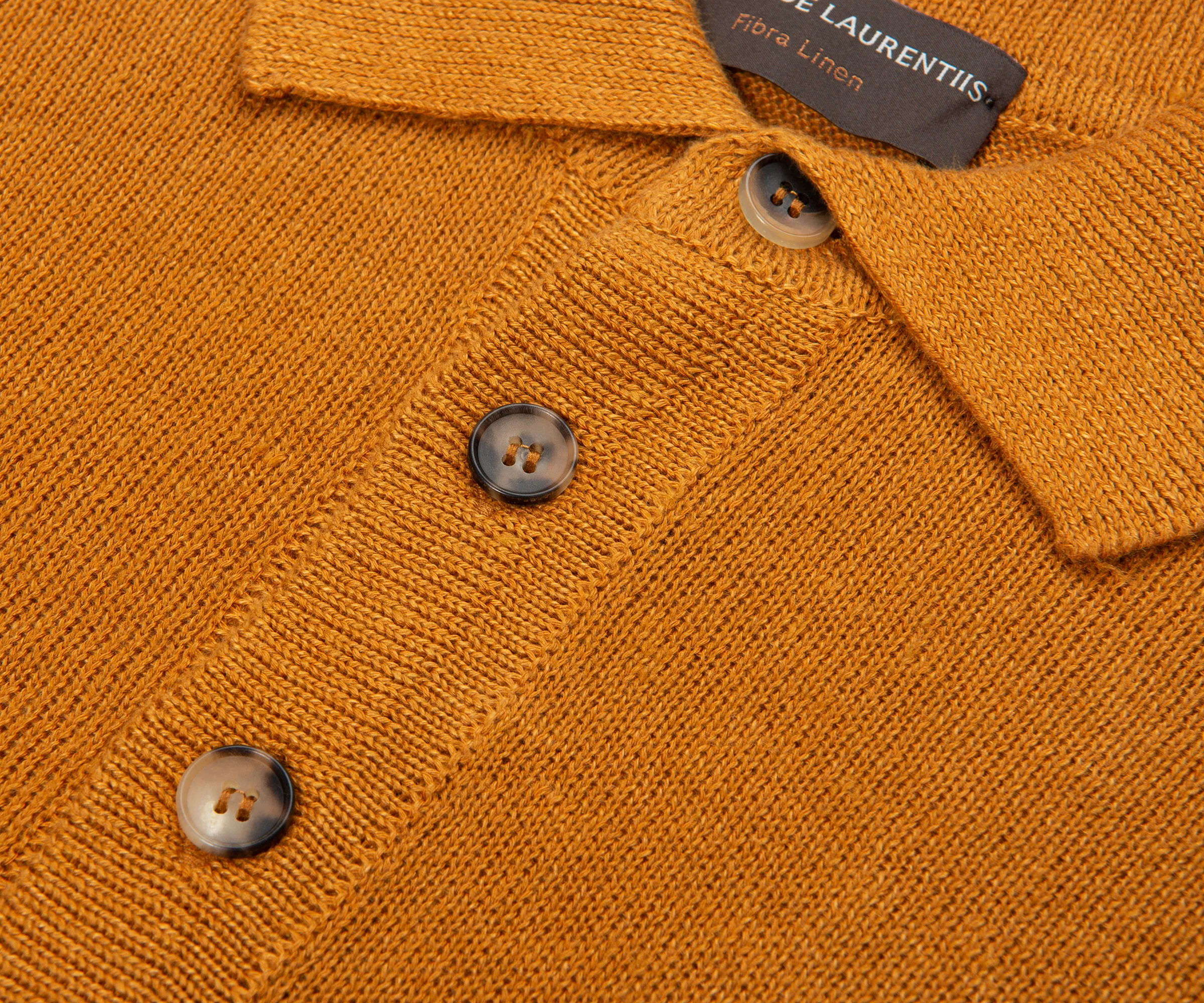 Filippo Burnt Orange Knitted SS Polo - Image 3