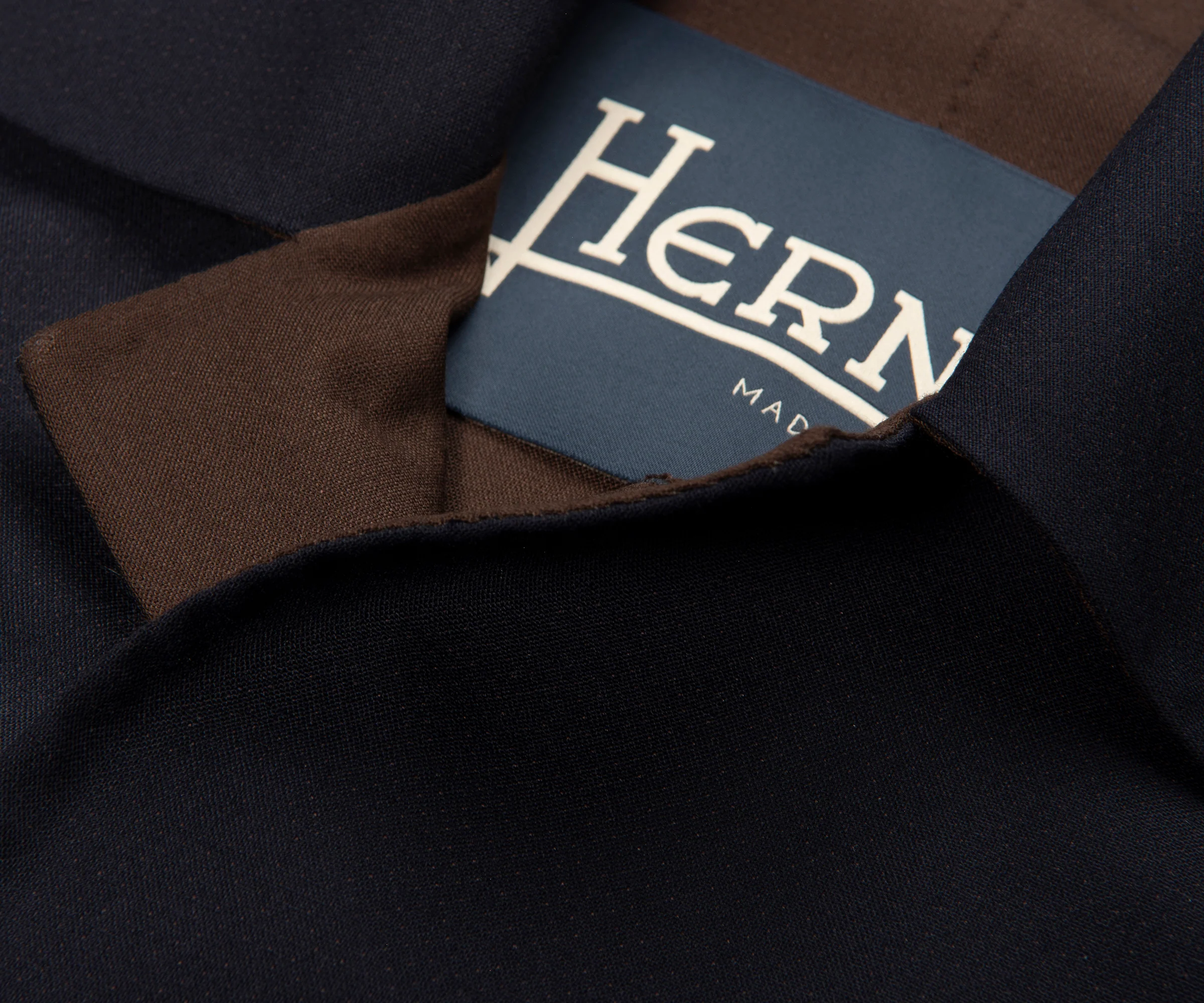 Herno Navy Light Weight Contrast lining 3/4 Jacket - Image 3