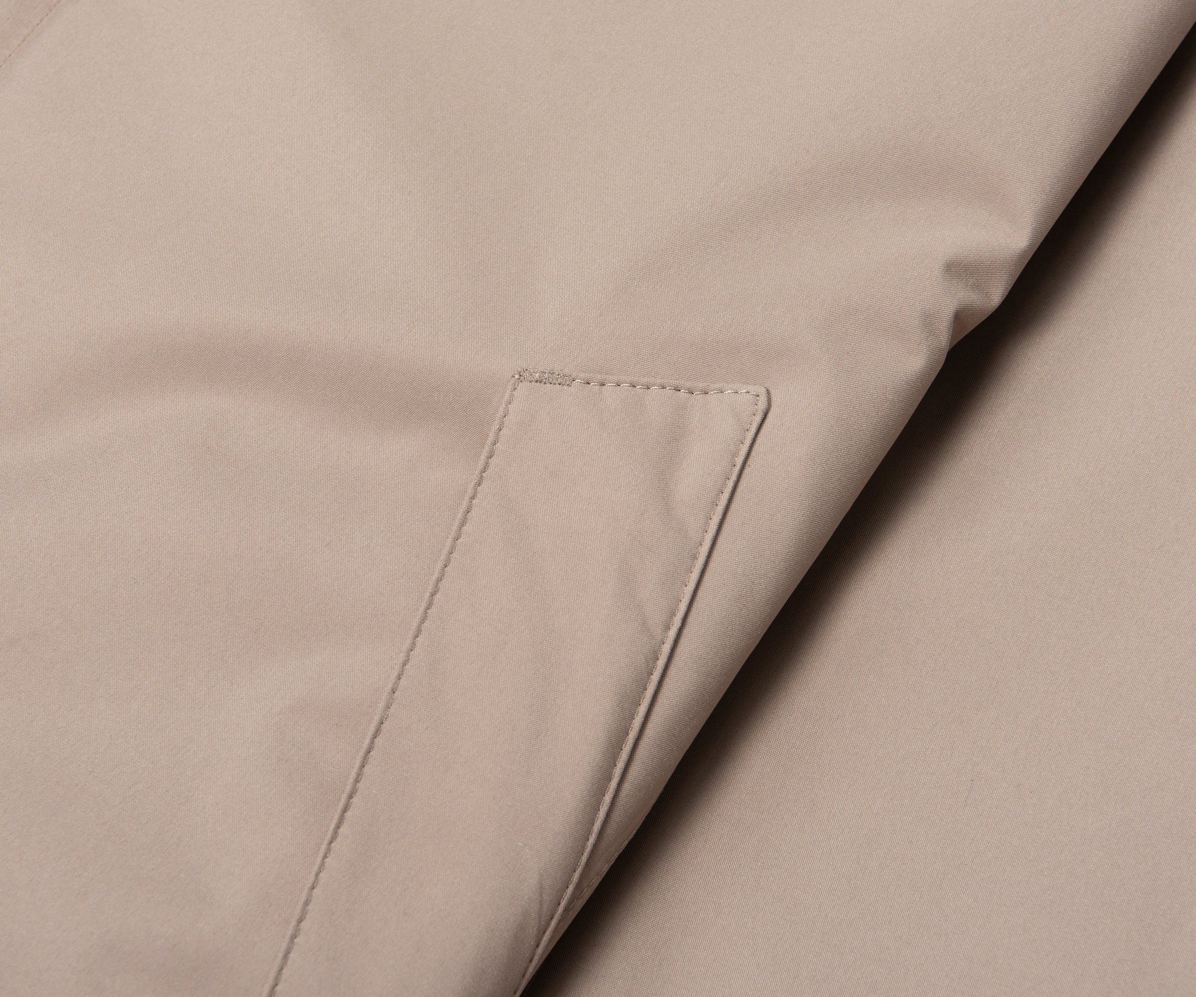 Herno Taupe Hooded Waterproof 3/4 Jacket - Image 4