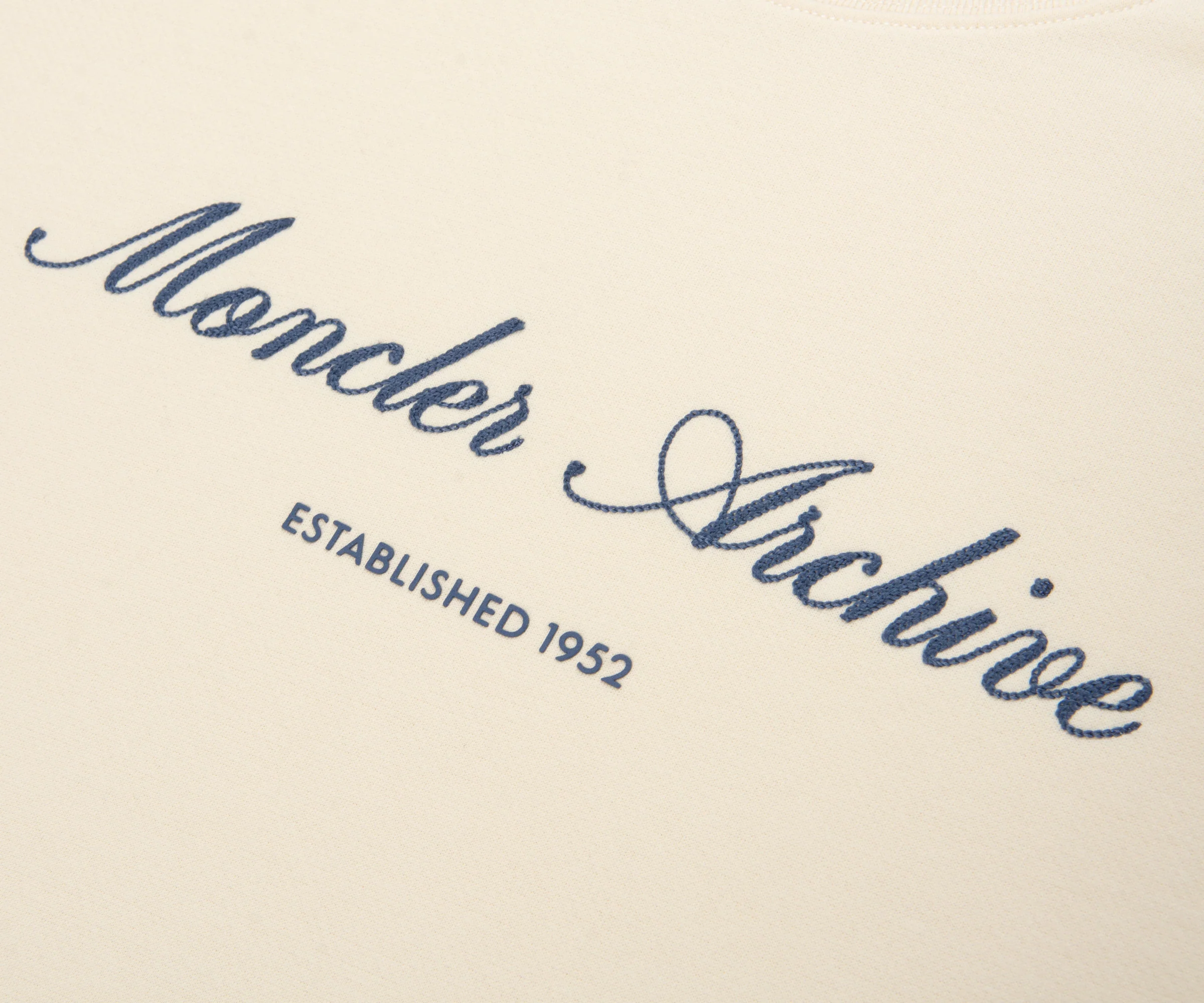 Moncler Cream Archive Logo Sweatshirt - Image 4