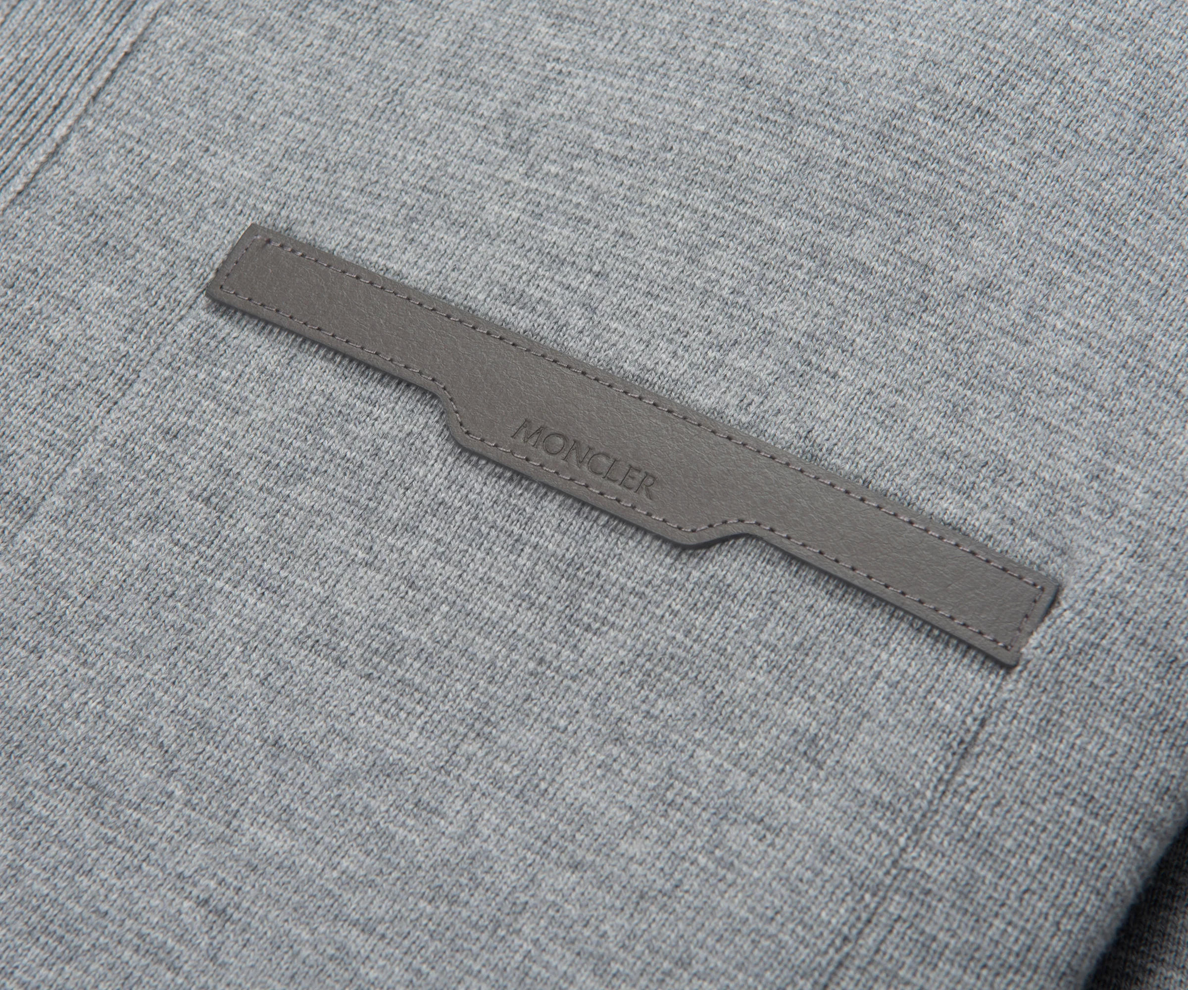 Moncler Grey Wool Zip-up 3 Pocket Cardigan - Image 4
