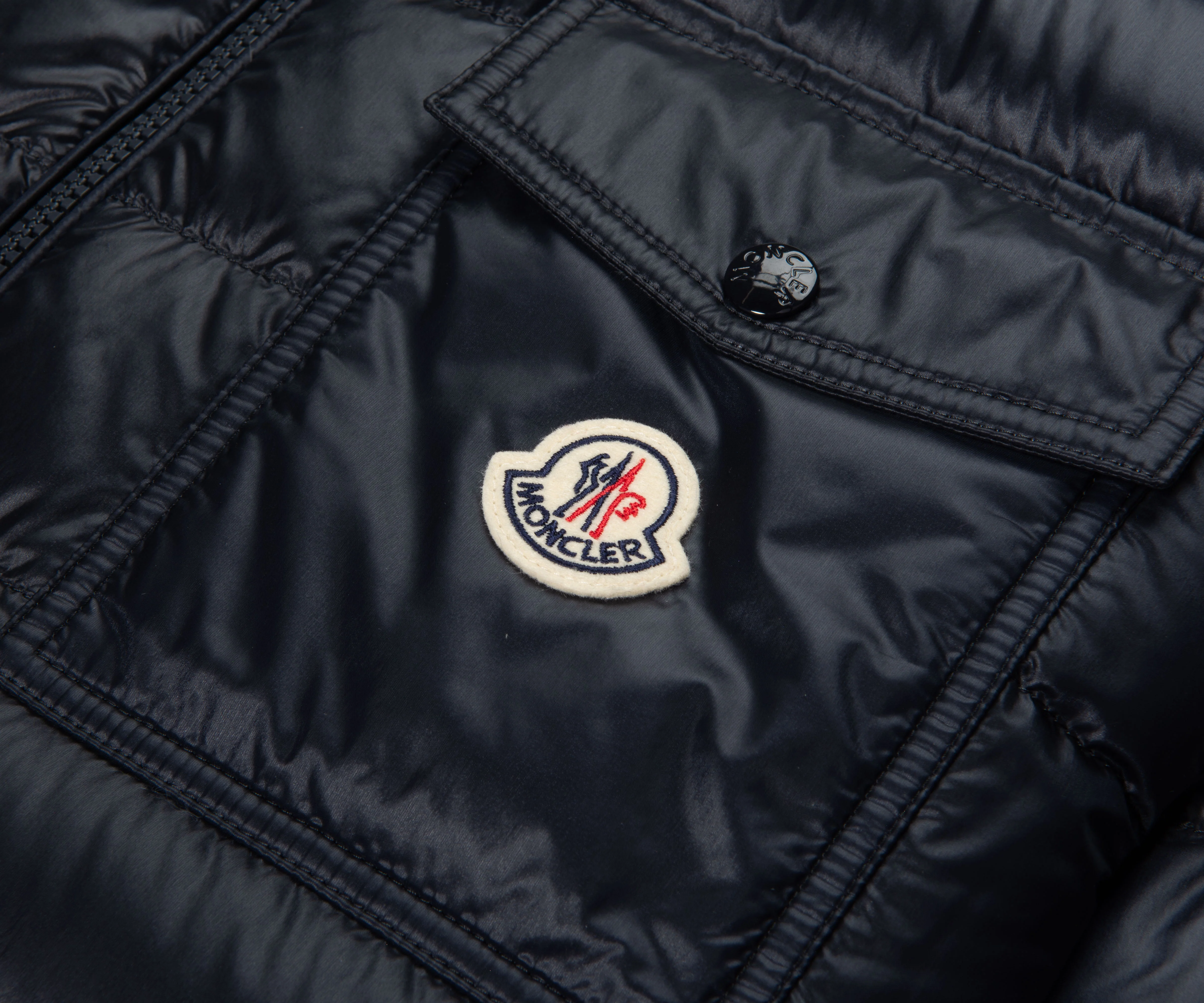 Moncler Mourillon Navy Down Shirt Jacket - Image 4