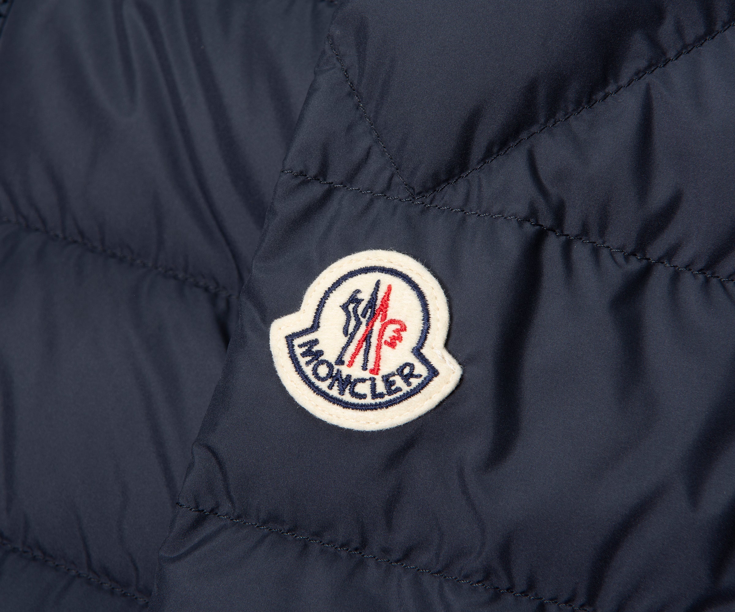 Moncler Navy Vermeille Detailed Hood Puffer Coat - Image 3