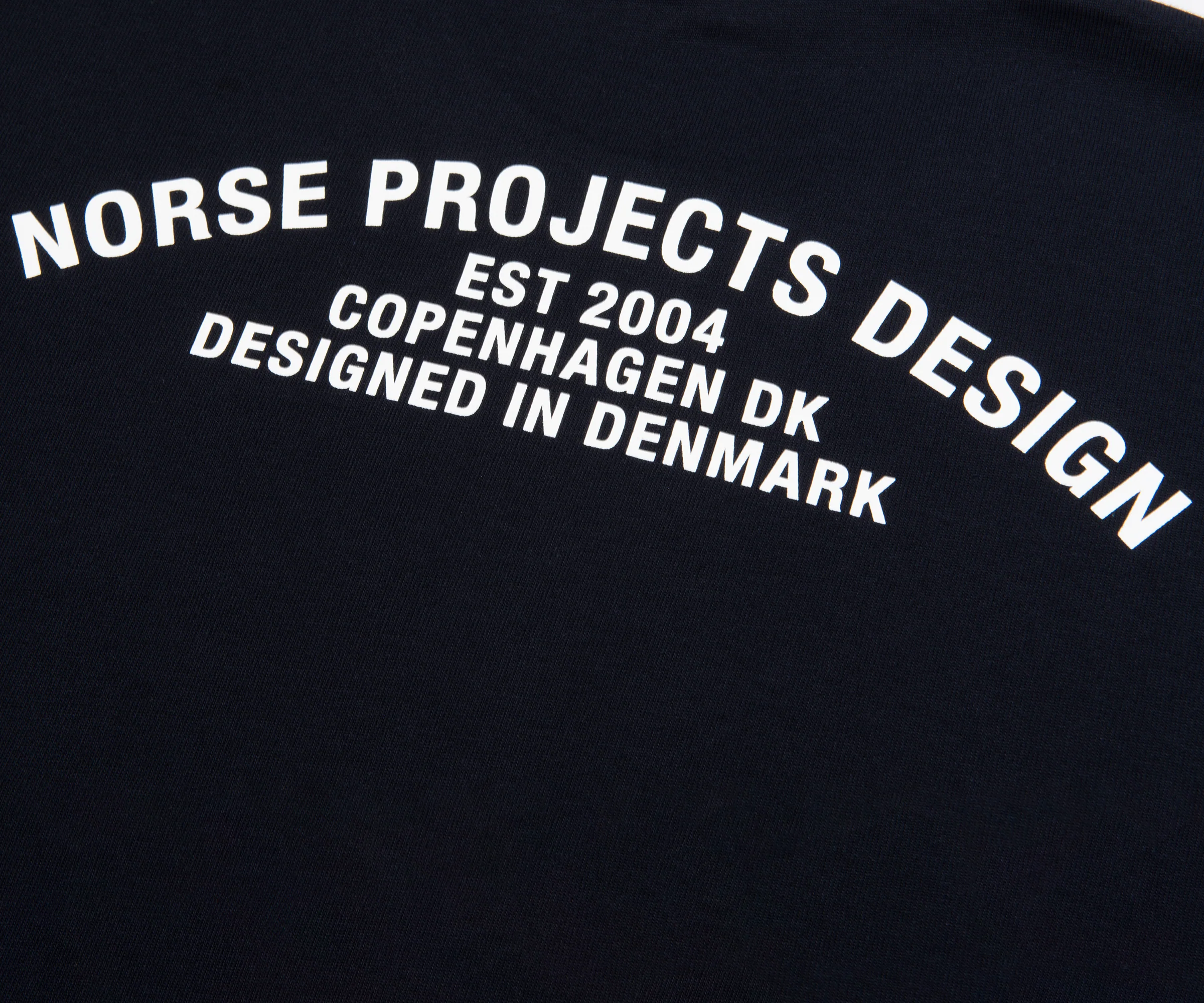 Norse Projects Navy Snekkersten Arch Print T-Shirt - Image 3