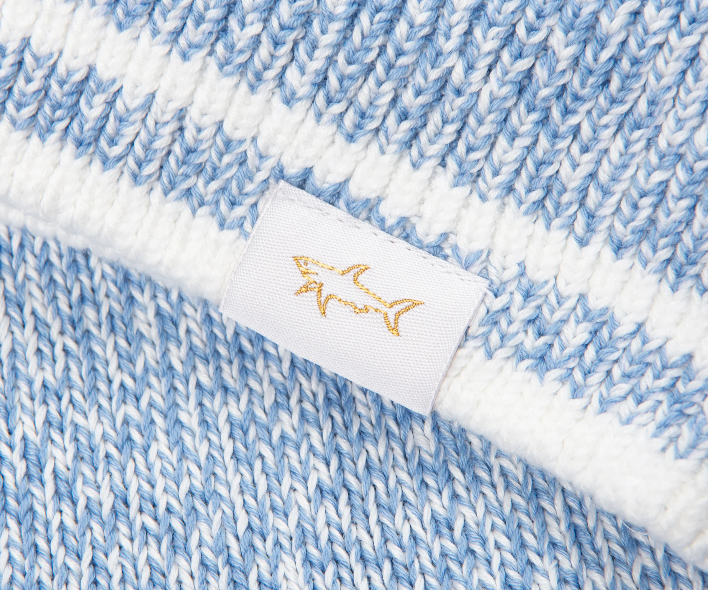 Paul & Shark Light Blue Fleck Knitted Cardigan - Image 3