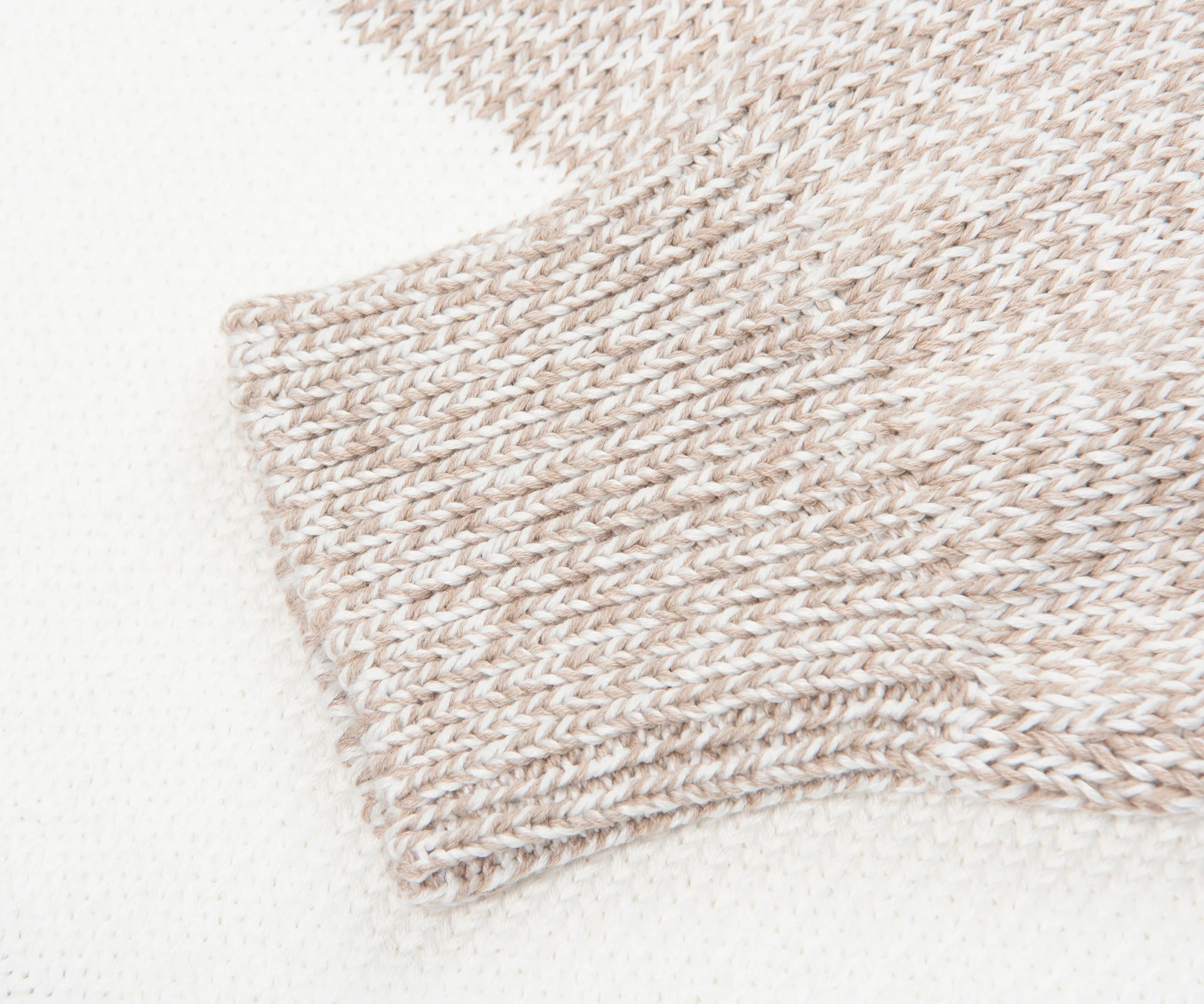 Paul & Shark Light Brown/White Fleck Striped 1/4 Button Knit - Image 5
