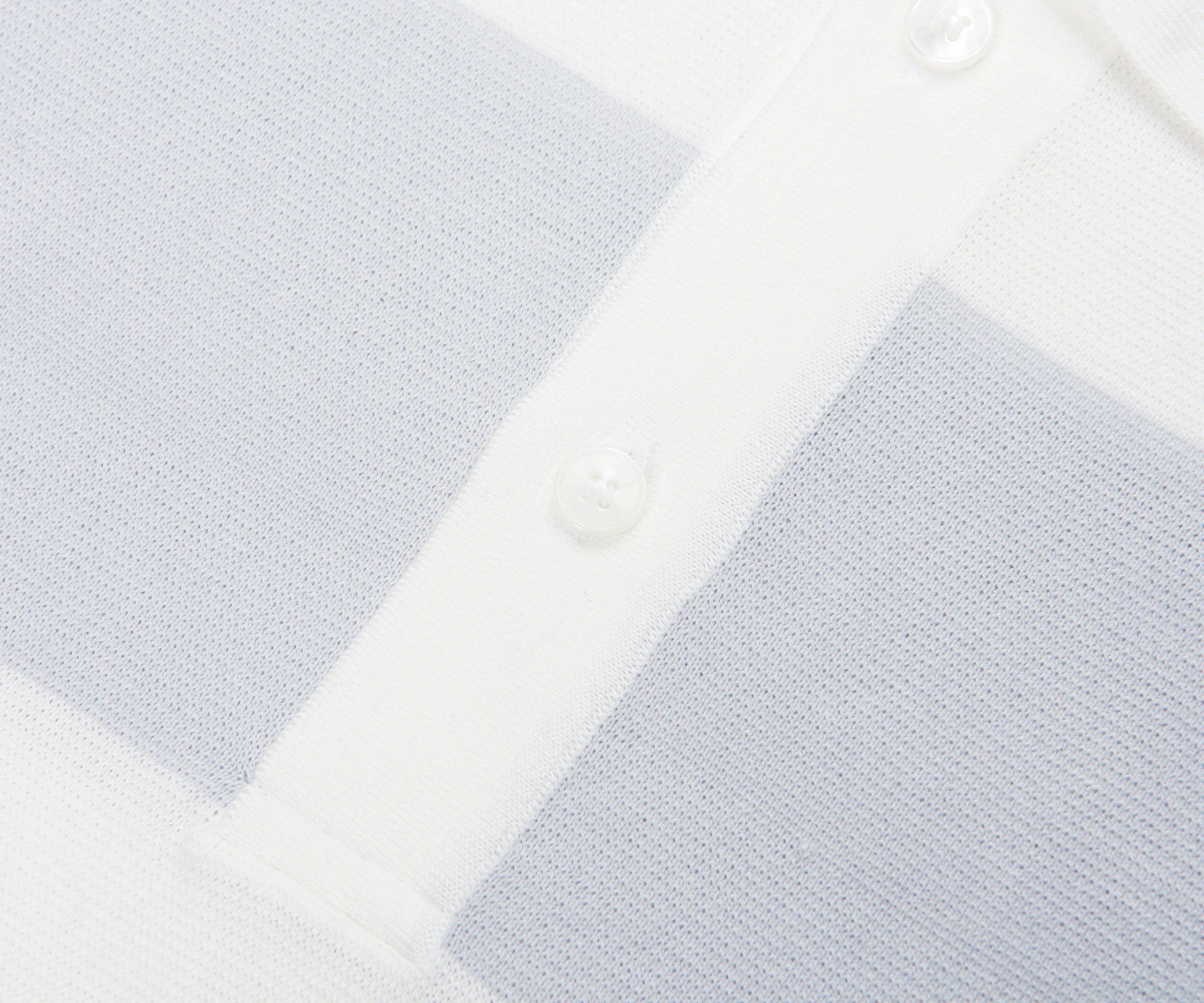 Paul & Shark White/Blue Fade Stripe Cotton Polo - Image 3