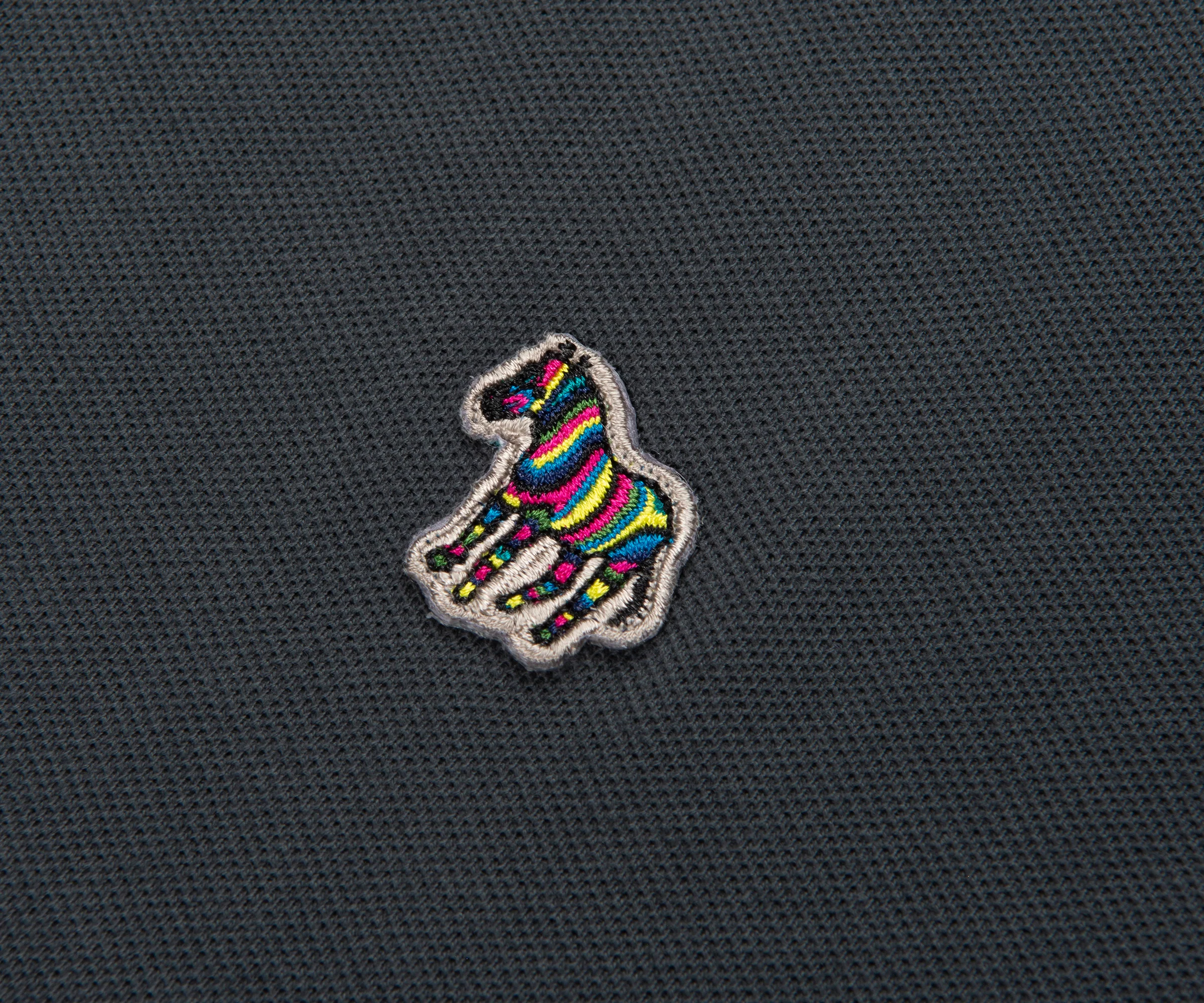 Paul Smith Charcoal Zebra Logo Polo - Image 4