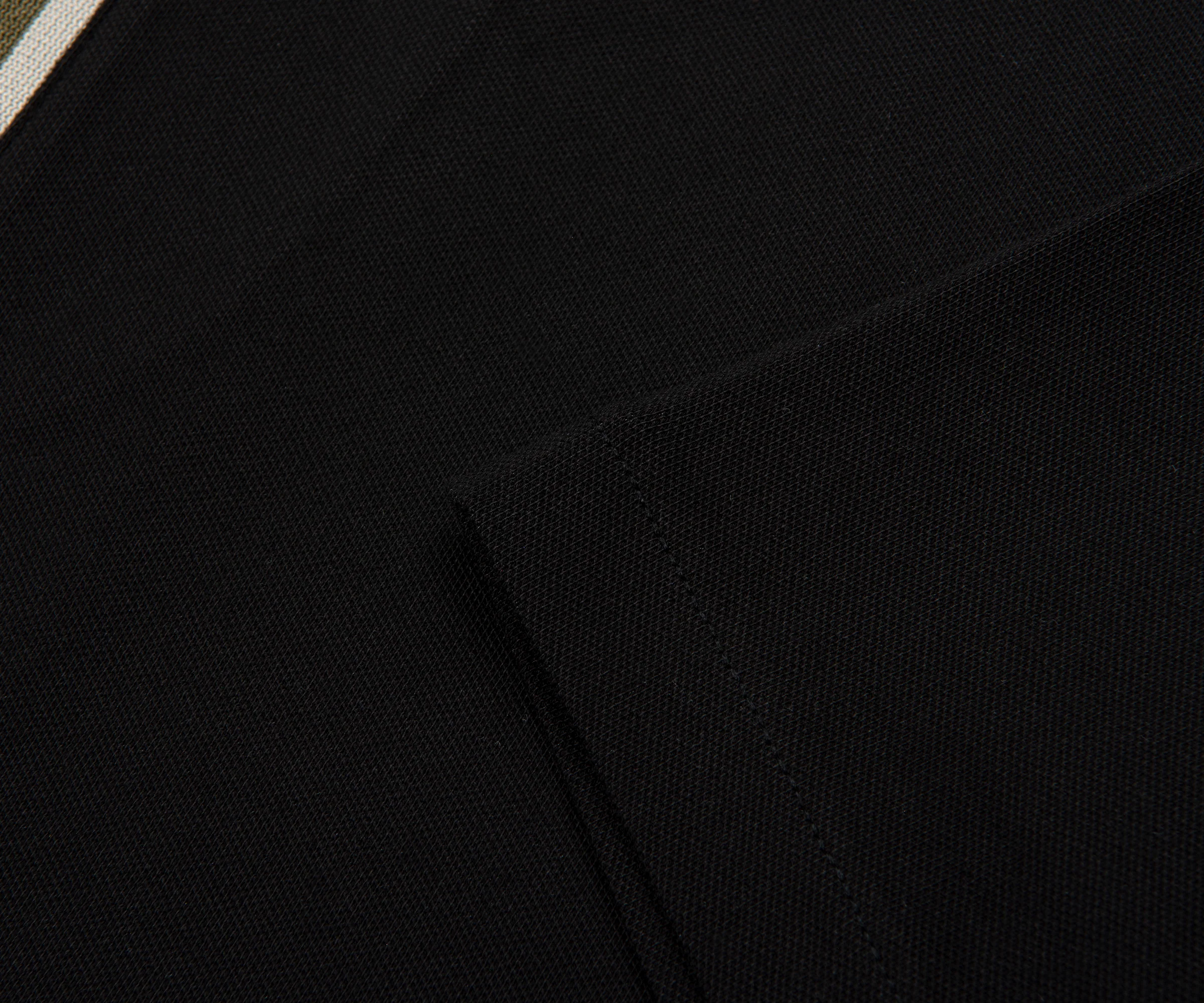 Paul Smith Green Trimmed Black Zip-Up Polo - Image 4