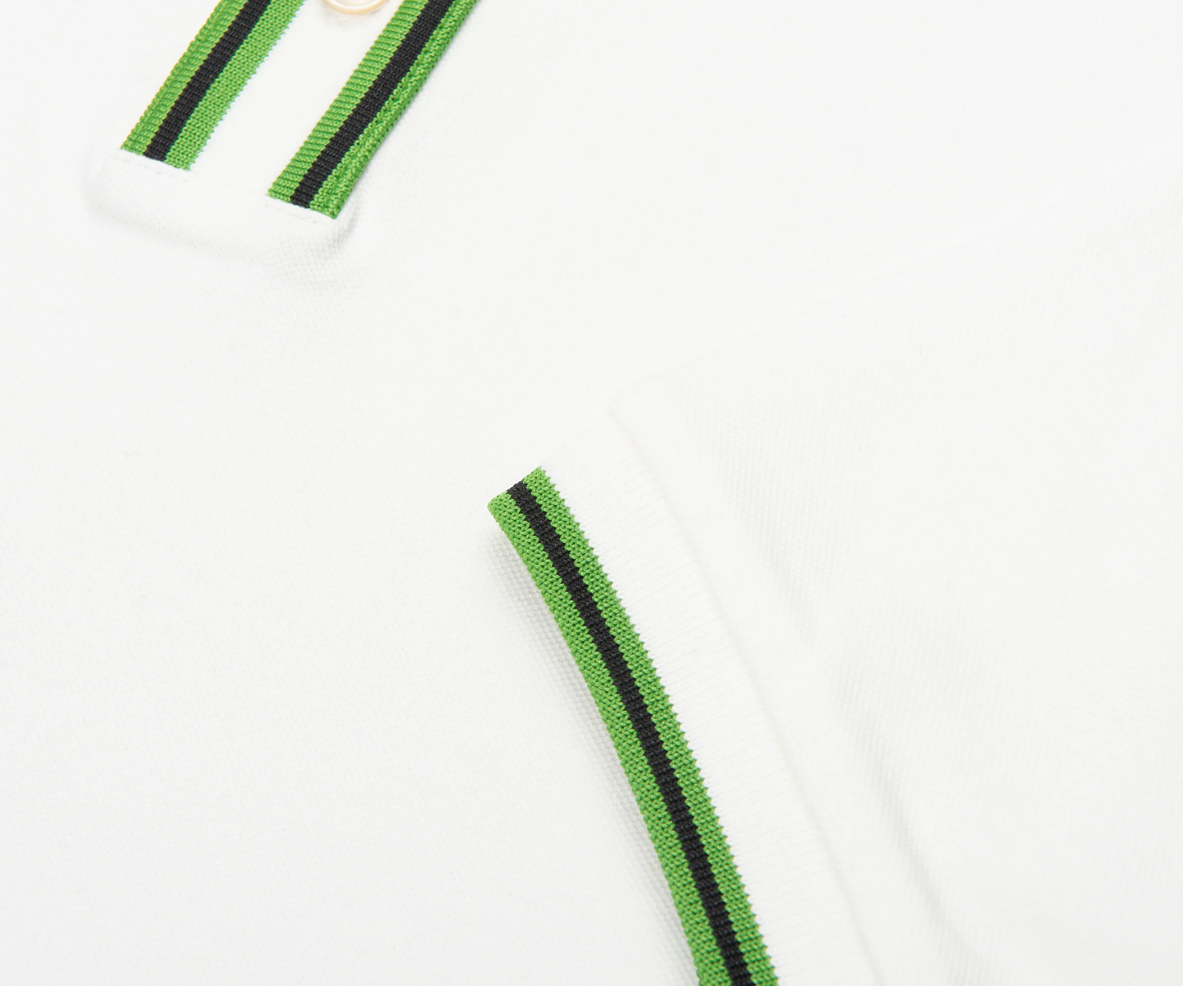 Paul Smith Green/White Contrast Tipping Polo - Image 4