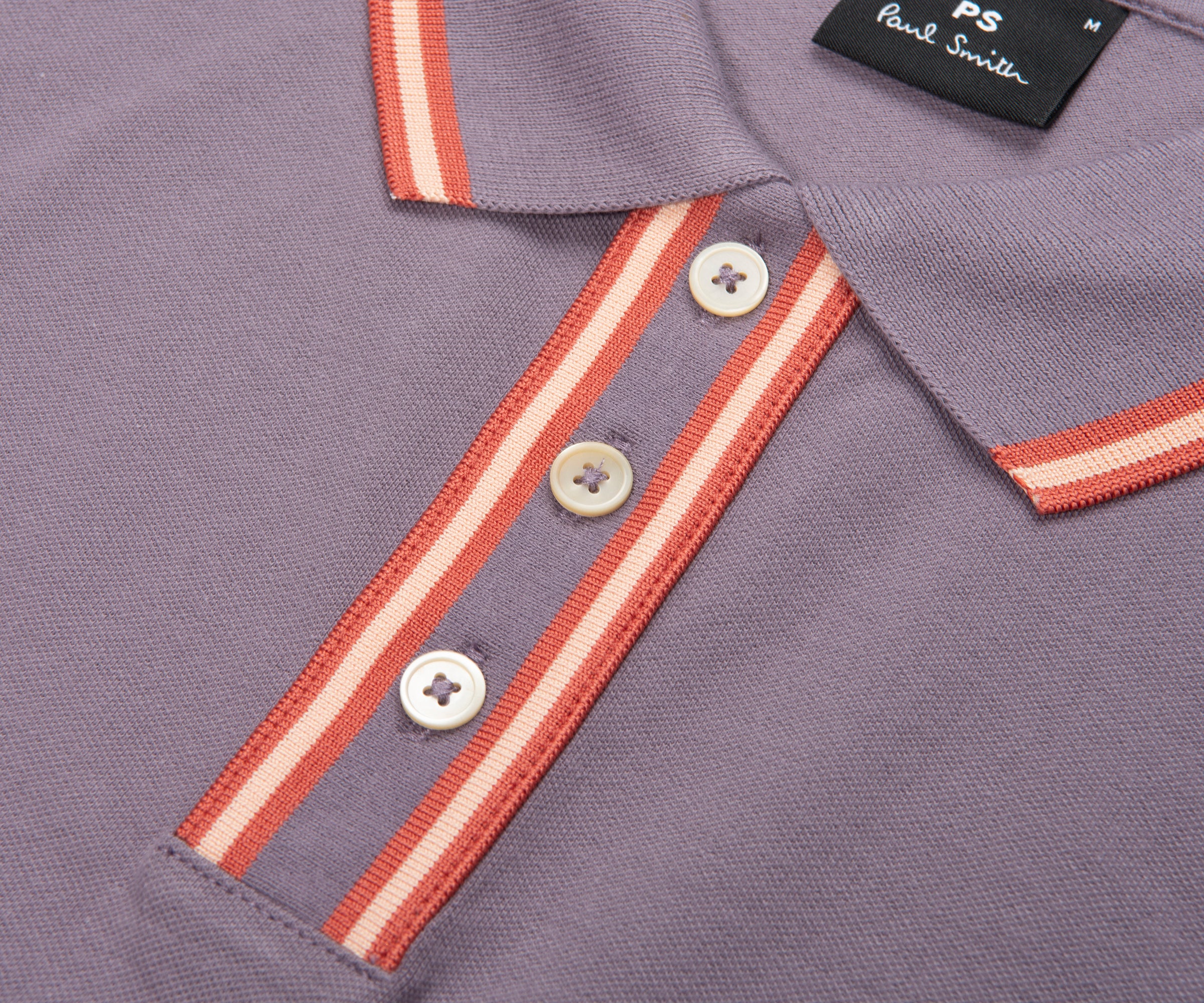 Paul Smith Red/Purple Contrast Tipping Polo - Image 3