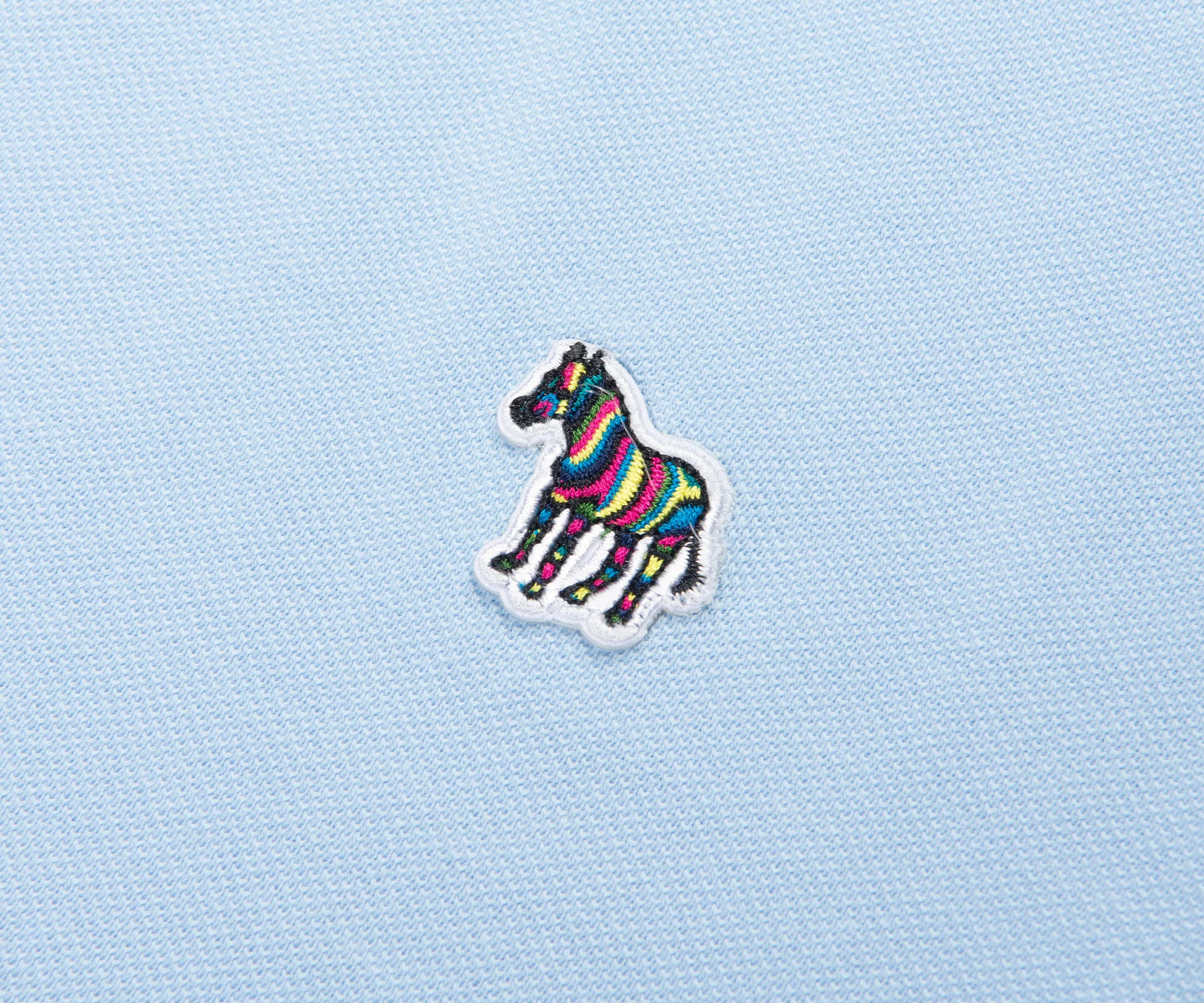 Paul Smith Sky Blue Zebra Logo Polo - Image 4